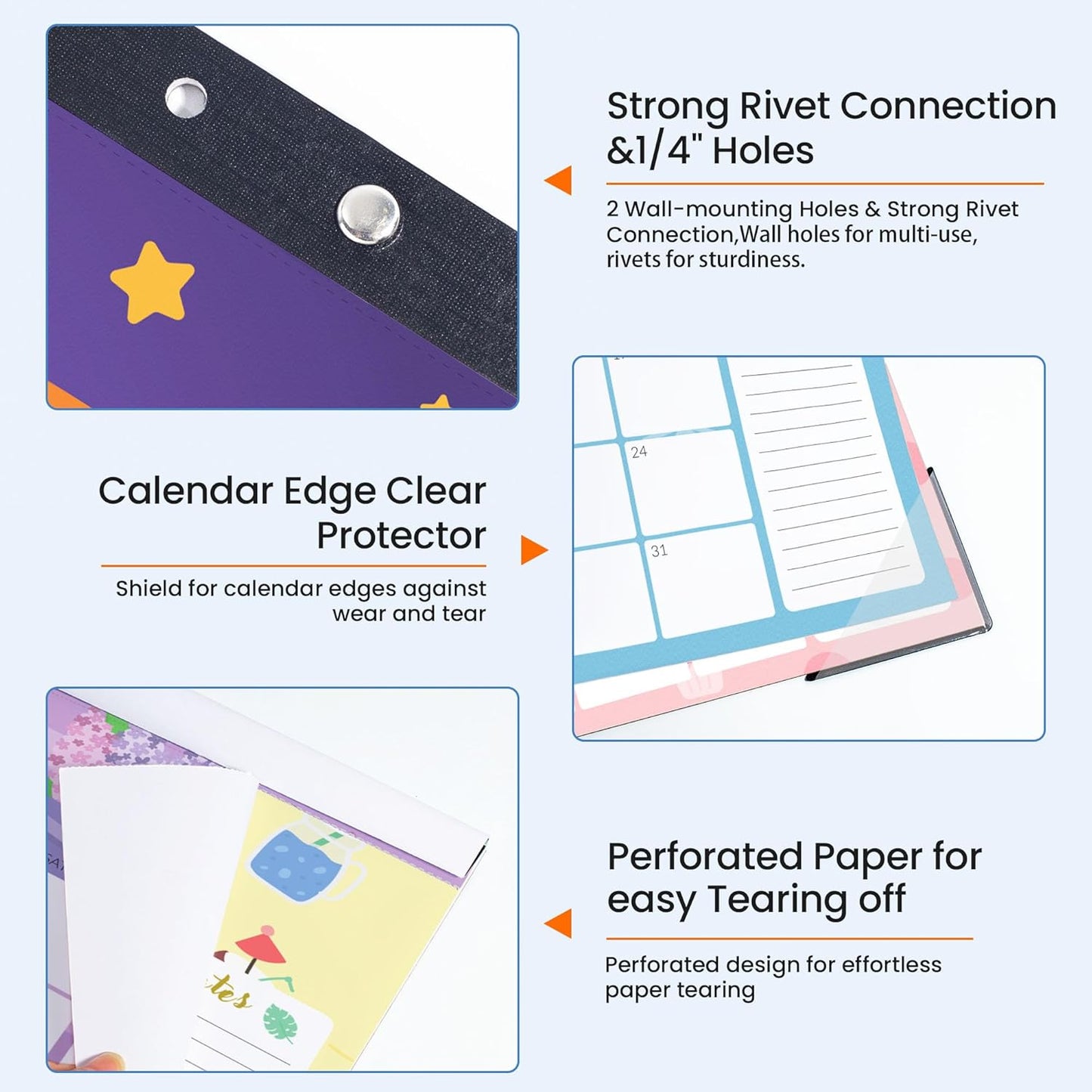 SUNEE Desk Calendar 2025-2026, 18 Months from Oct. 2025 to Mar. 2027, 17"x12" Academic 2026 Calendar for Home, School, or Office Desk Top Organizing, Seasons Color Monthy Calendar 2026