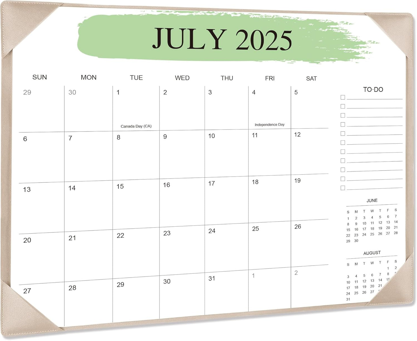 Desk Calendar 2025-2026 – 18-Month Desktop Calendar from July 2025 to December 2026, for Office, School & Home Use – Large Teacher Desk Calendar 22x17 (Apricot)