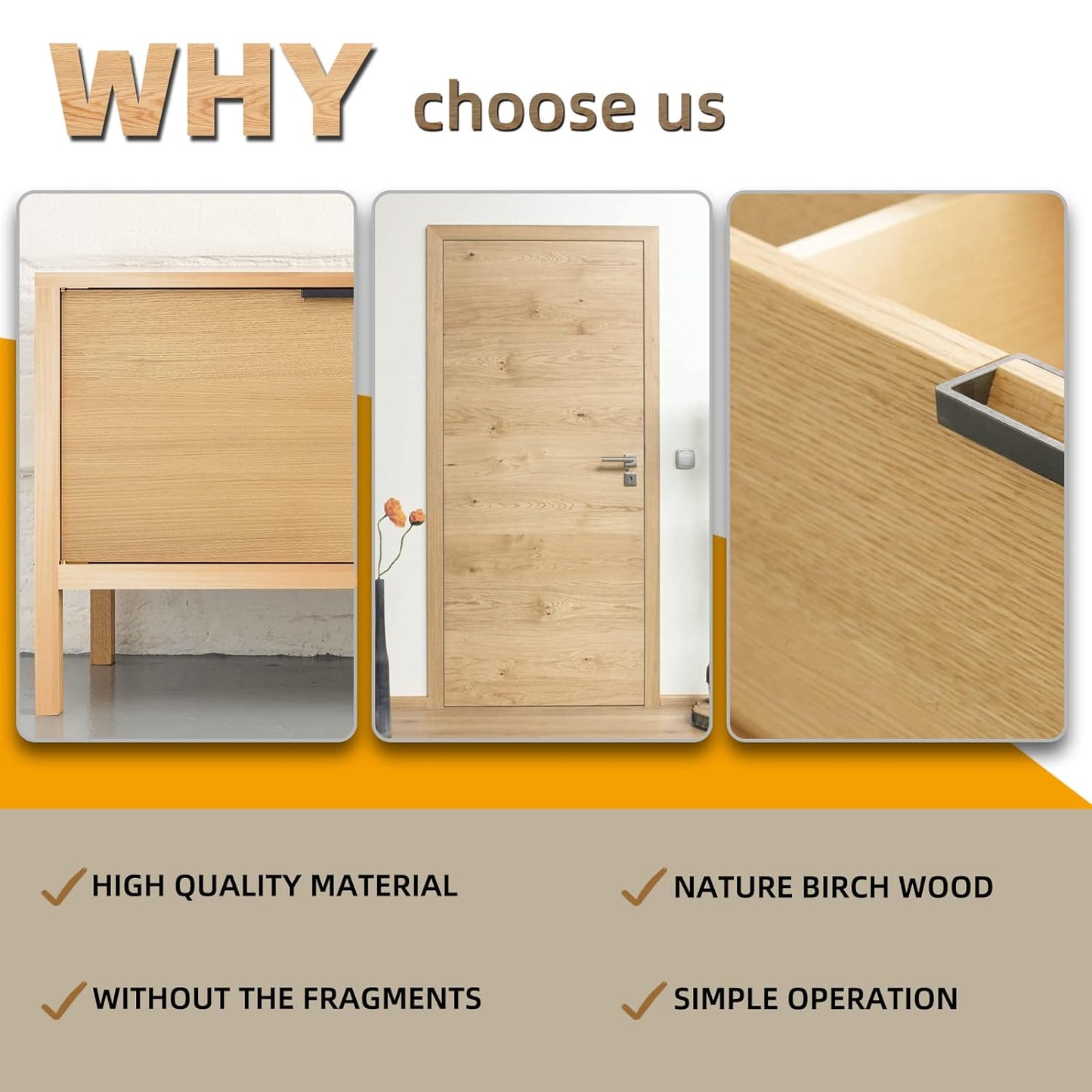 GSCIT Club Birch Edge Banding, 2 inch x 25ft roll of Veneer Edge Banding Preglued Flexible, Real Wood Tape Banding