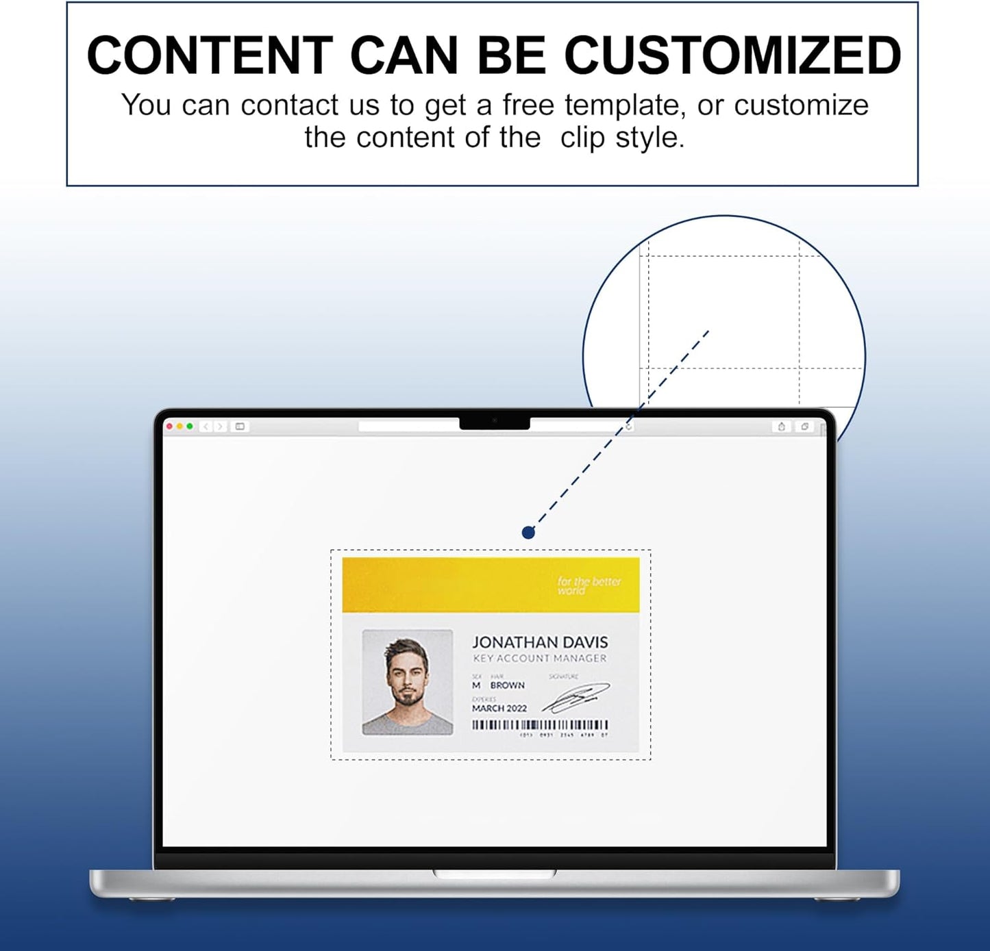 Customizable Name Badges Insert,2-1/4x3-1/2 Inch Vertical,White Printable Name Tag Insert Refills for Name Tag Holder,Laser/Inkjet Printable,400 Total Badges Insert(No Clip)