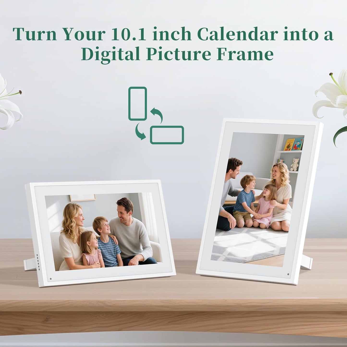 Smart Digital Calendar, 10.1" HD Smart Touch Screen Home Interactive Electron Calender WiFi Planner,Meal Schedule, Duty Chart,Achievement Rewards- Built-in Digital Photo Frame Function