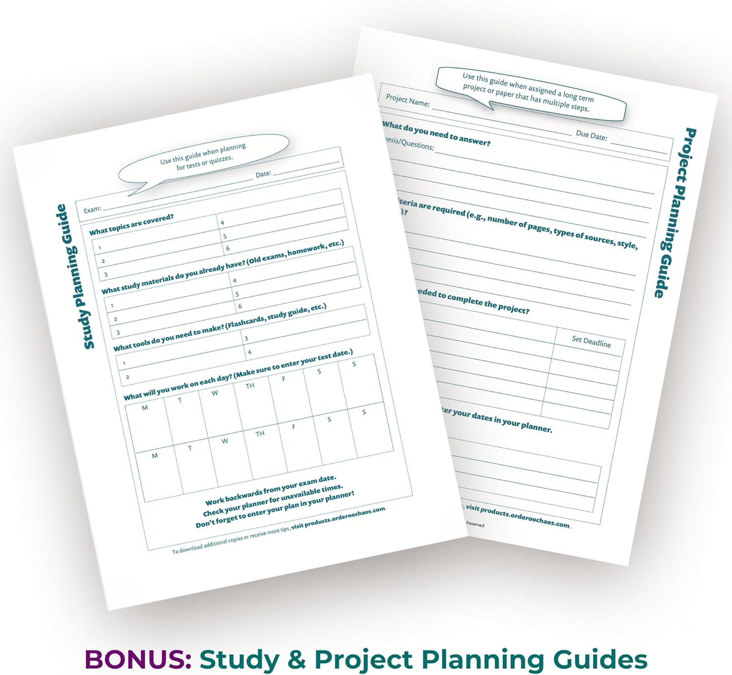 Order Out Of Chaos Academic Planner 2025-2026 Daily Weekly and Monthly Calendar, School Agenda Book, July 2025-June 2026 planner 8.5x8.25 Homework Organizer (Raspberry)