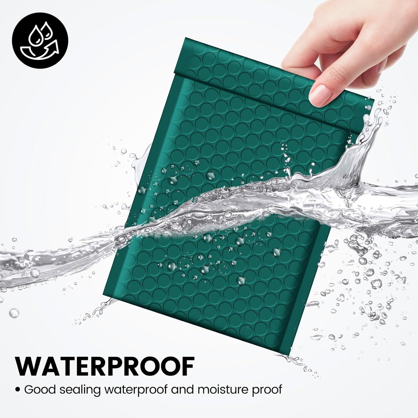 Fuxury Bubble Mailers 4x8" 200 Pack Self Seal Bubble Envelopes Padded Mailers Usable Size 4x7" Forest Green Padded Envelopes for Small Business Envelope Mailers