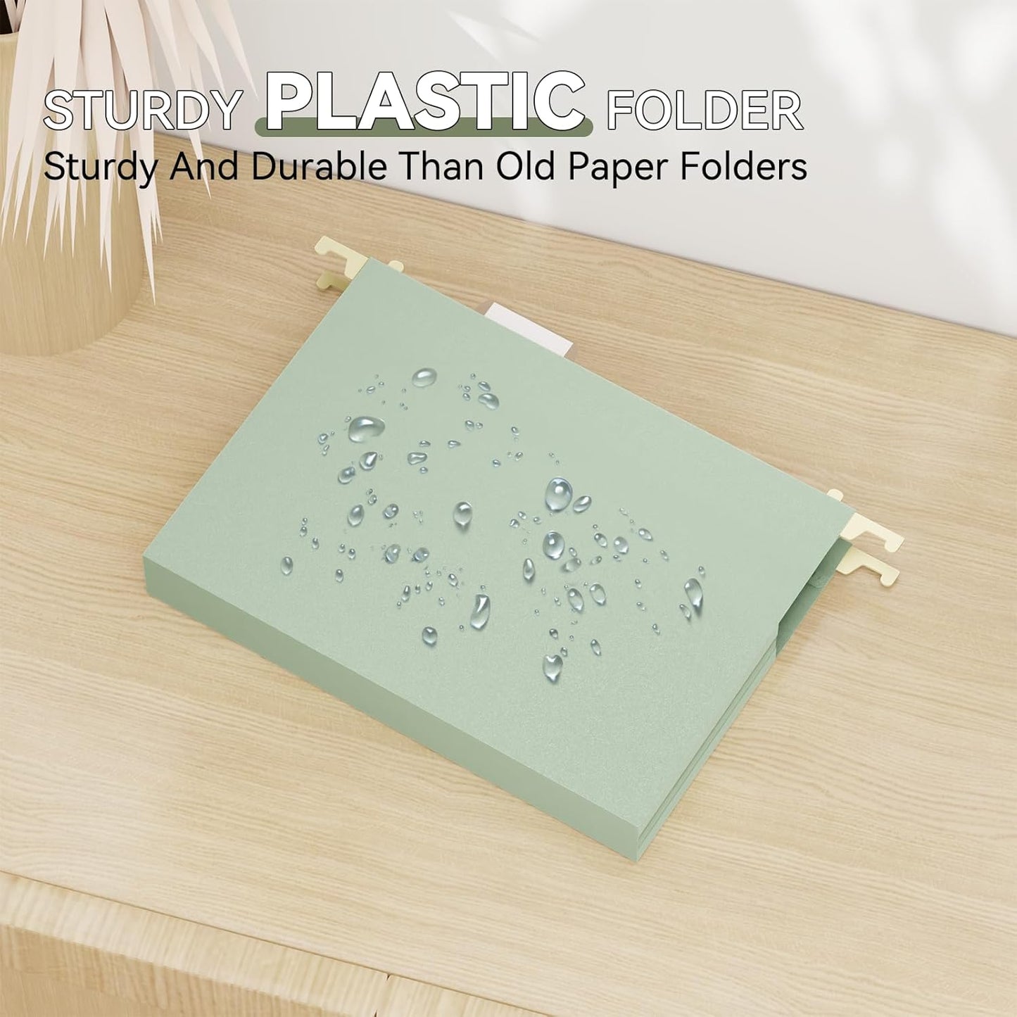 Plastic Hanging File Folders Letter Size,1 Inch Expansion,12 Pack Reinforced Heavy Duty Hanging Folders,File Cabinet Folders,Adjustable Tabs,Expandable Hanging File Folder,Morandi Color