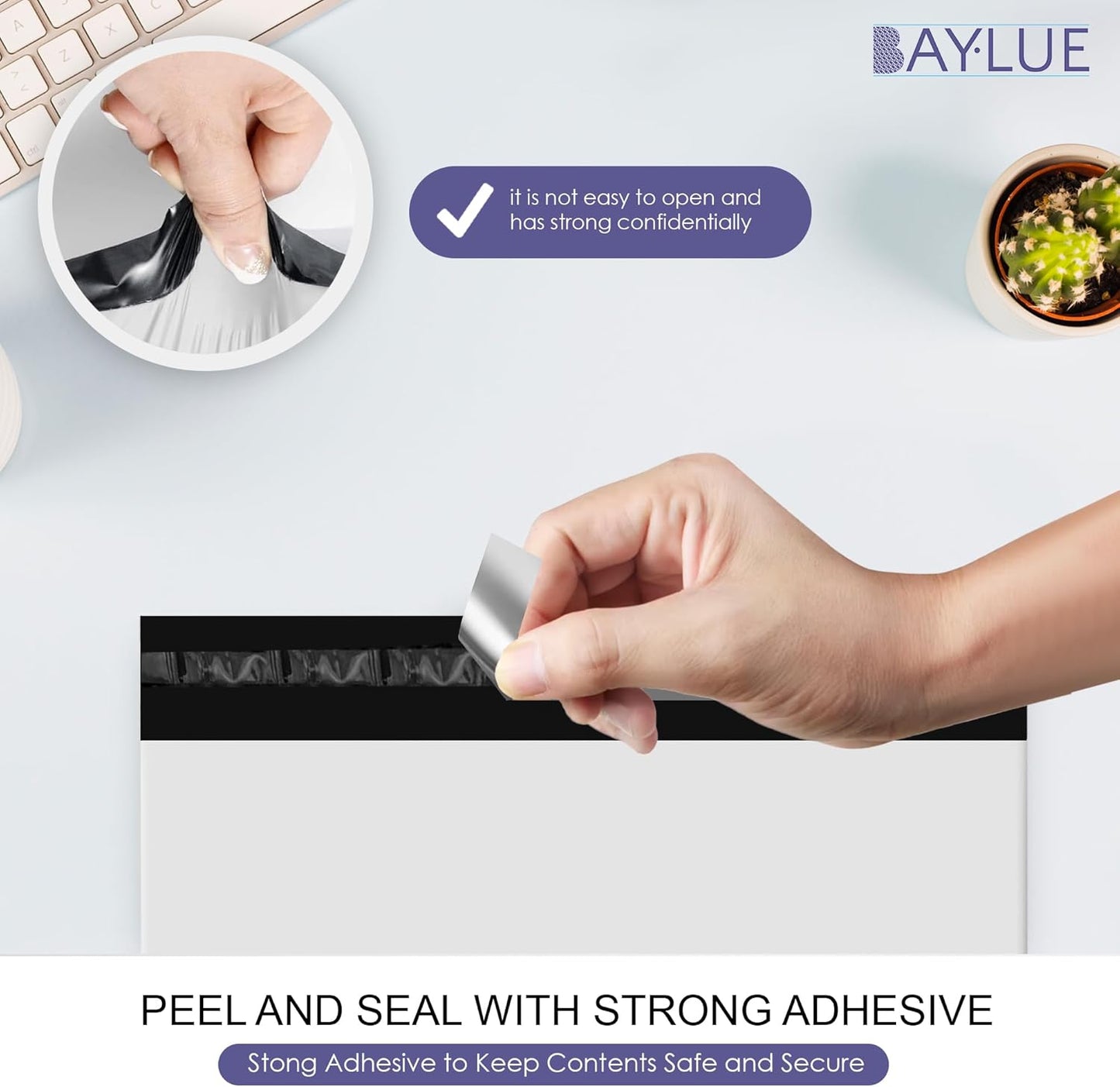 White Large Poly Mailers 19x24 Inch | Strong Adhesive Self-Seal Mailer Bags | Tear, Tamper, Water Resistant Shipping Envelopes | Thick Strong polymailer Bags XL Clothing Shipping Bags | 100 Pcs Bulk