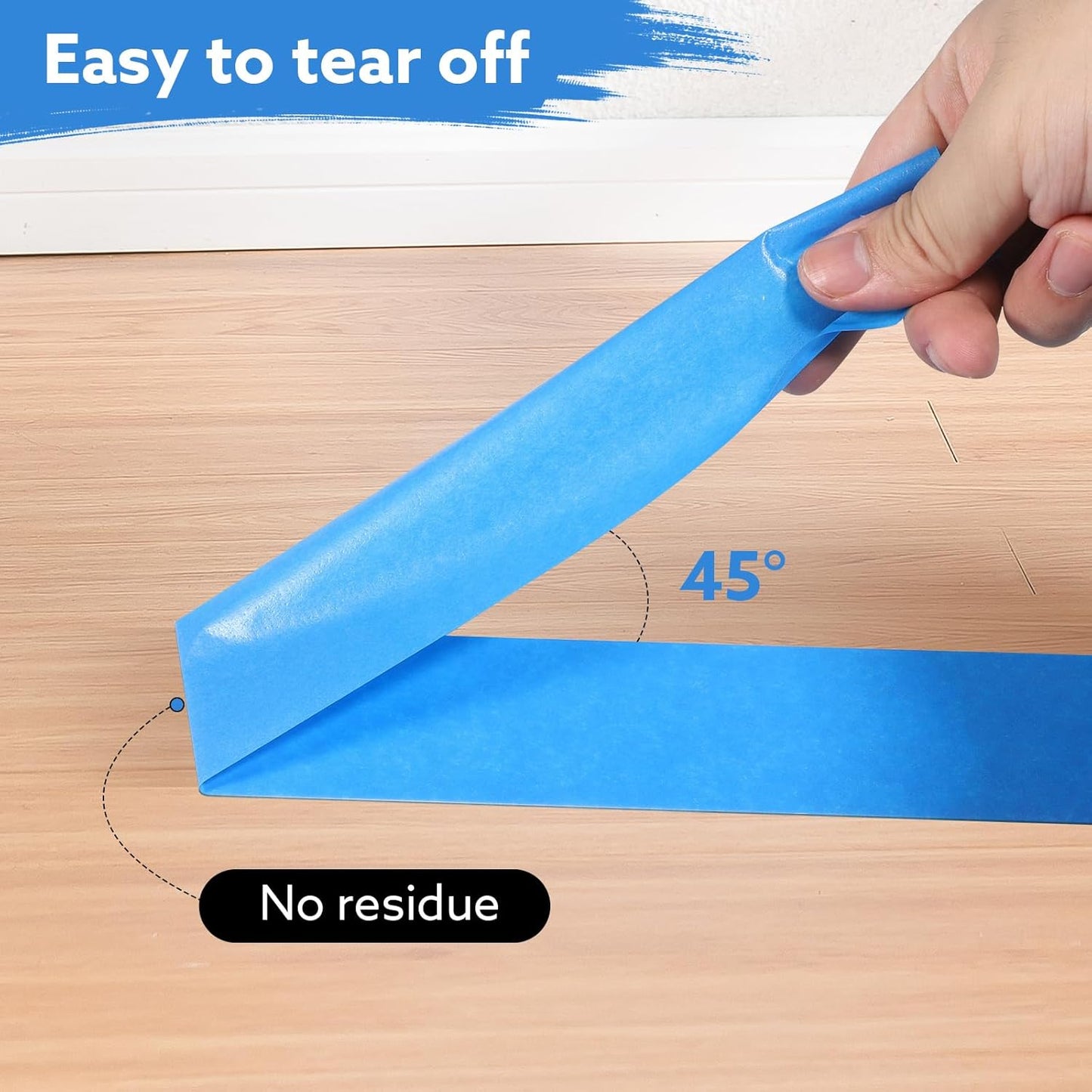 10 Rolls Painters Tape Blue Painters Tape 2 Inch Wide, General Purpose Masking Tape Bulk, 1.89 in x 55 Yd Blue Tape for Wall Painting Home Improvement DIY Crafts, Total 550 Yards