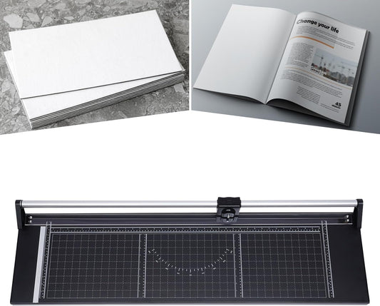 36 Inch Rotary Trimmer Paper Cutter,Rotary Paper Cutter Paper Trimmer for Crafting & Scrapbooking Supplies for A4 Cardstock Photo Label with Precise Positioning