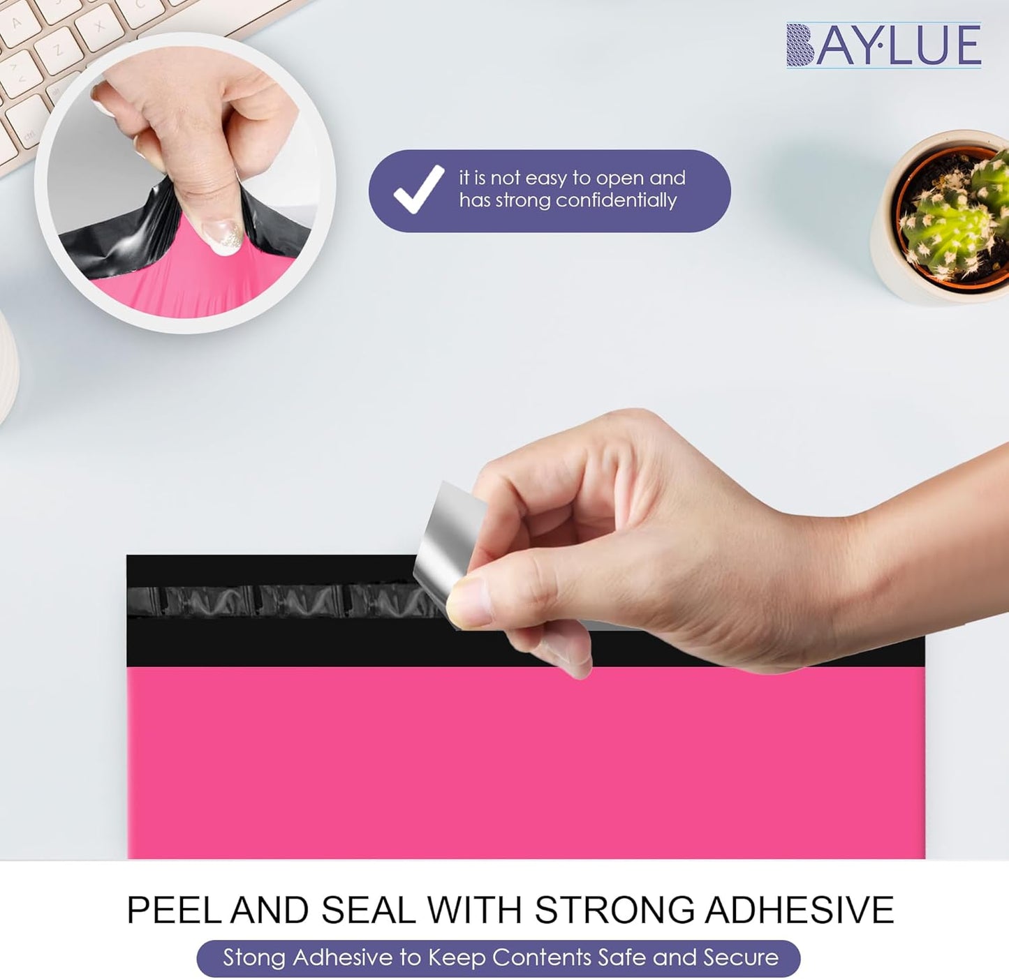 Hot pink Large Poly Mailers 19x24 Inch | Strong Adhesive Self-Seal Mailer Bags | Tear, Tamper, Water Resistant Shipping Envelopes Thick Strong polymailer Bags XL Clothing Shipping Bags | 100 Pcs Bulk