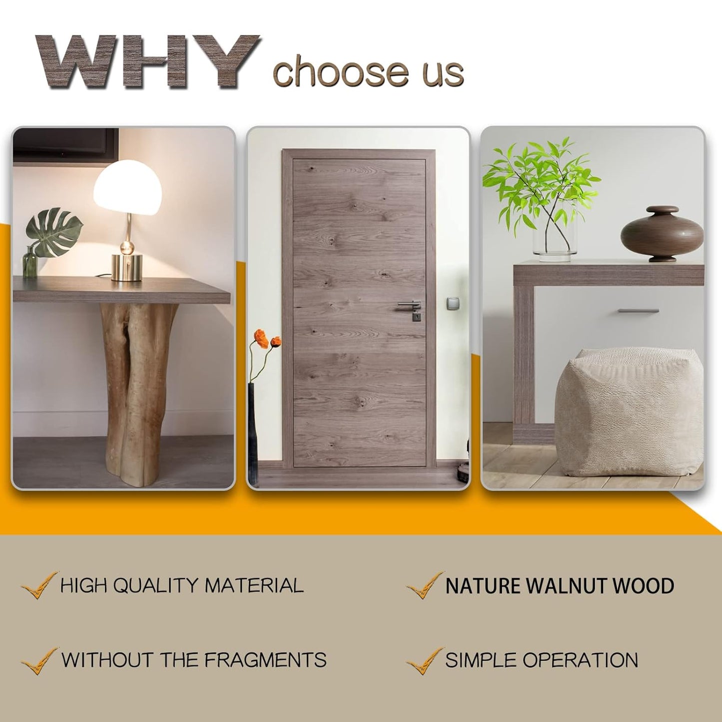 GSCIT Club Walnut Edge Banding, 2 inch x 500ft roll of Veneer Edge Banding Pre-glued Flexible, Wood Tape Banding for Cabinet Repair Furniture