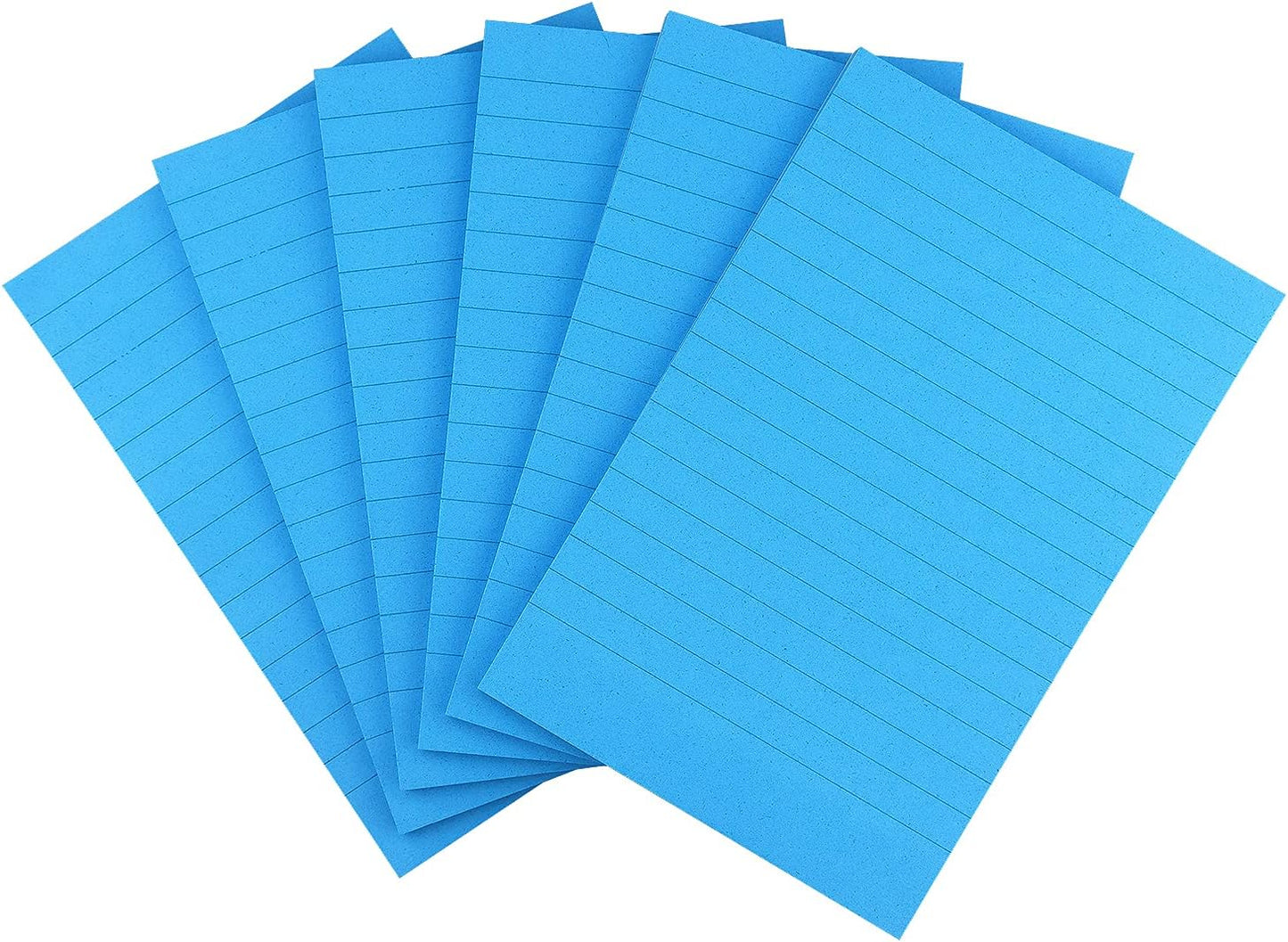 Early Buy 6 Pads Lined Sticky Notes with Lines 4x6 Self-Stick Notes Bright Color Sticky Notes, 45 Sheets/Pad (Blue)