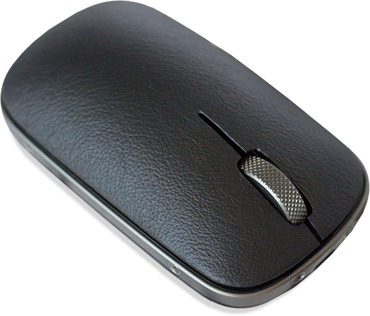 Azio Retro Classic Bluetooth Mouse (Gunmetal) - Wireless, Genuine Leather Topped with Pixart Precision Tracker