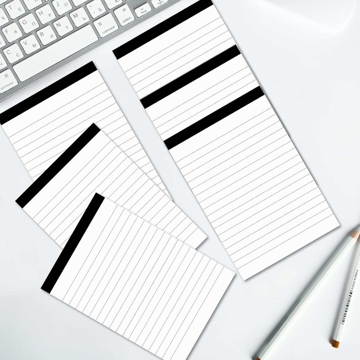 6 Pcs Perforated Note Pads College Ruled - 4" x 6" Inch Writing Notepad for Daily Planning - Perforated Small Notepads with 31 Sheets per Pad - Ruled Papers