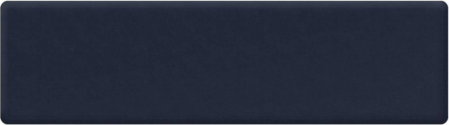 GelPro Anti Fatigue Nonslip Mat: Hard Floor Utility Mats for Garage, Patio and Kitchen - 20" x 72" x .5" - Leather Grain Navy
