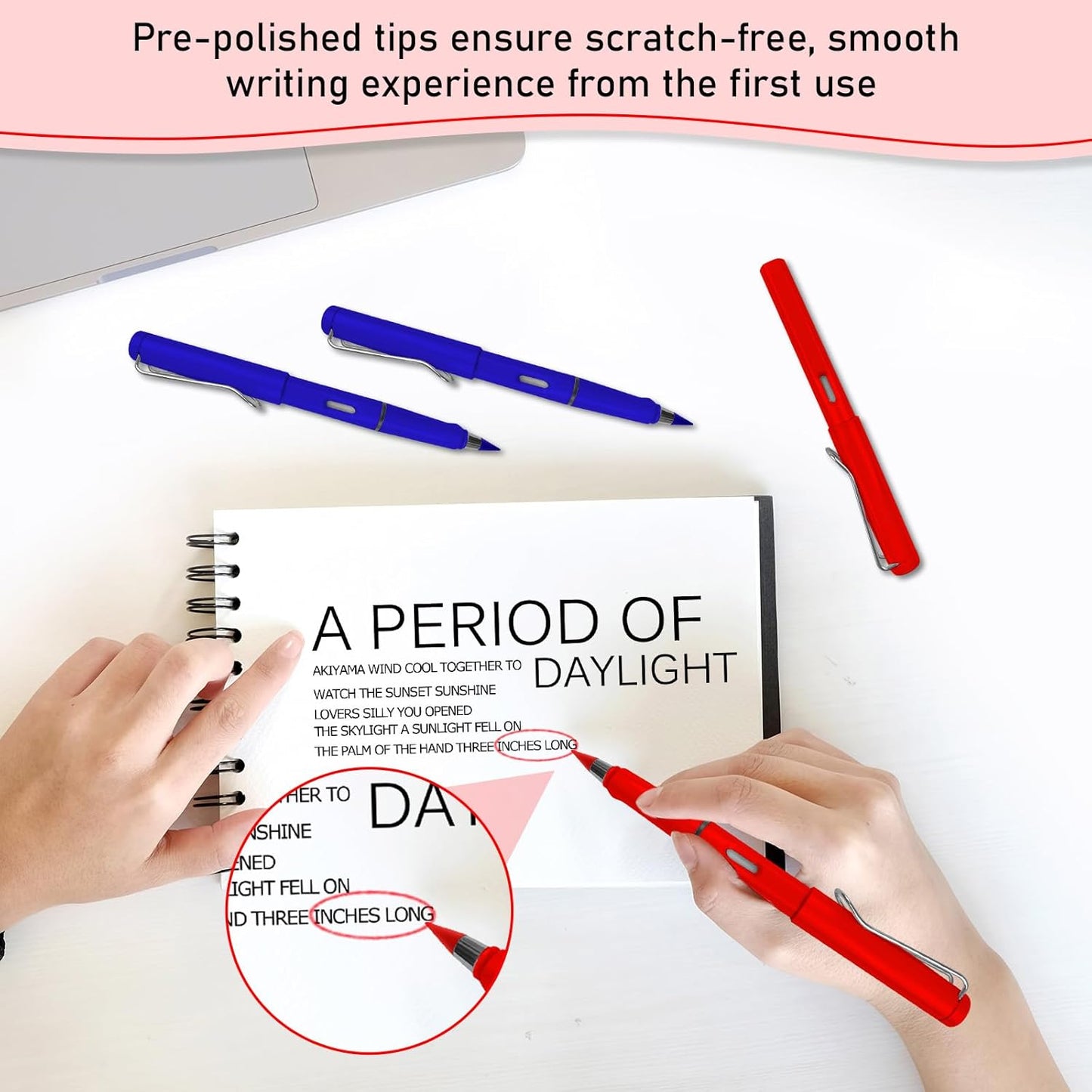 Everlasting Checking Pencils Red Erasable Pencils Correcting Pencils with Erasers for Checking Map Marking Coloring Tests Grading 4 Pack