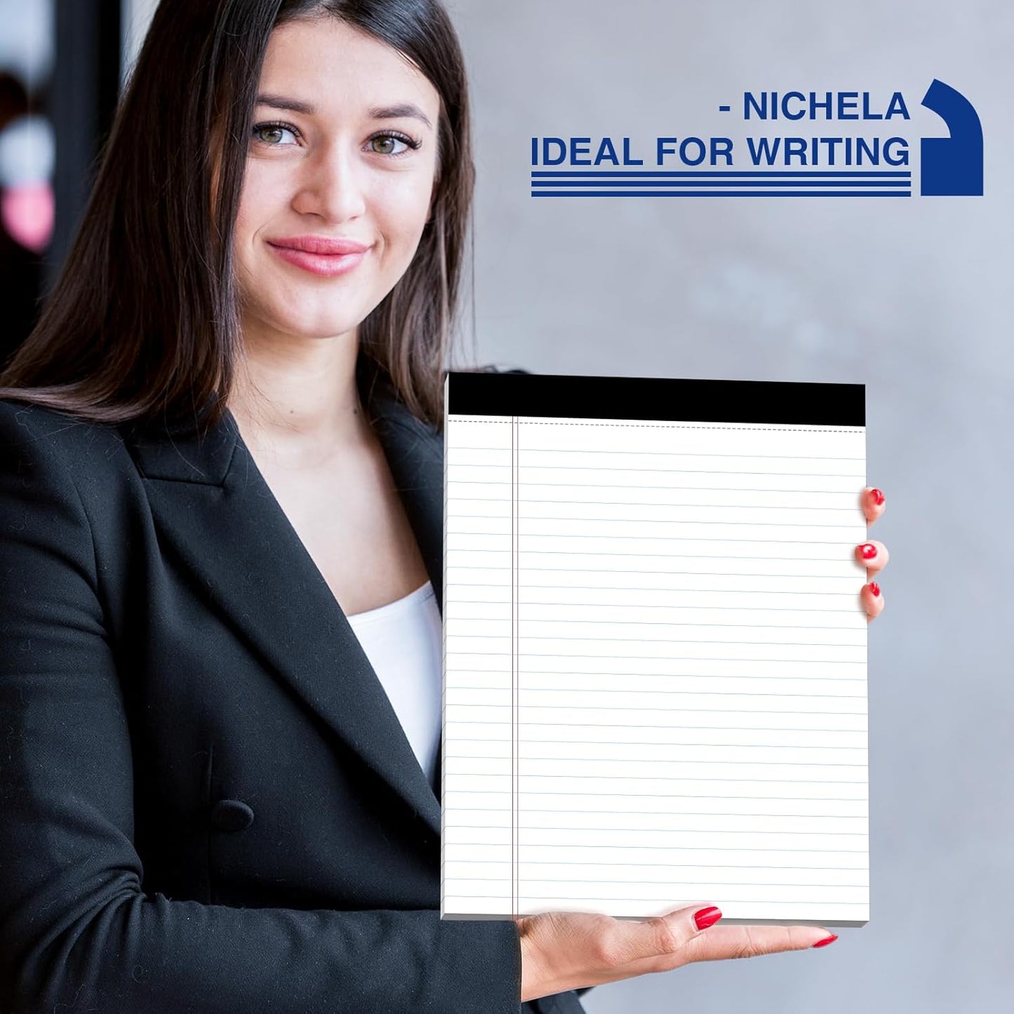 2-Pack Legal Pads 8.5"x11" Wide Ruled Note Pads - 100 Sheets (50/Pad) with Micro-Perforated Notepad & Chipboard Backing To-Do Lists Thick Lined Writing Paper Notebook for School & Office Supplies