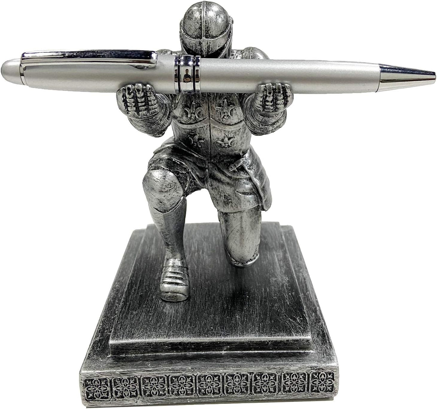 Executive Knight Pen Holder with a Pen Personalized Desk Accessories Decor Home Office Cool Pen Stand Iron