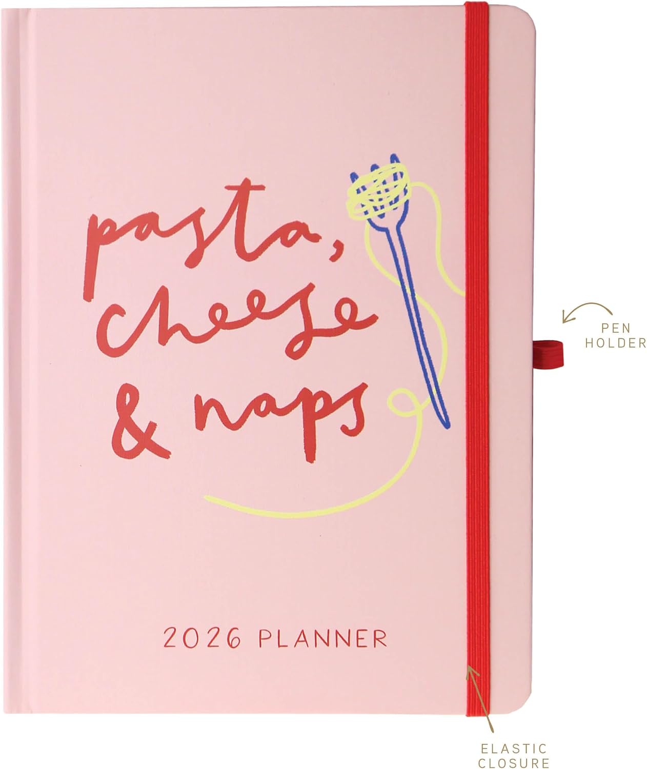 July 2025 – Dec. 2026 Planner by Graphique, Weekly and Monthly Planner, 18 Months Calendar, Hardcover, Pasta, 6” x 8”