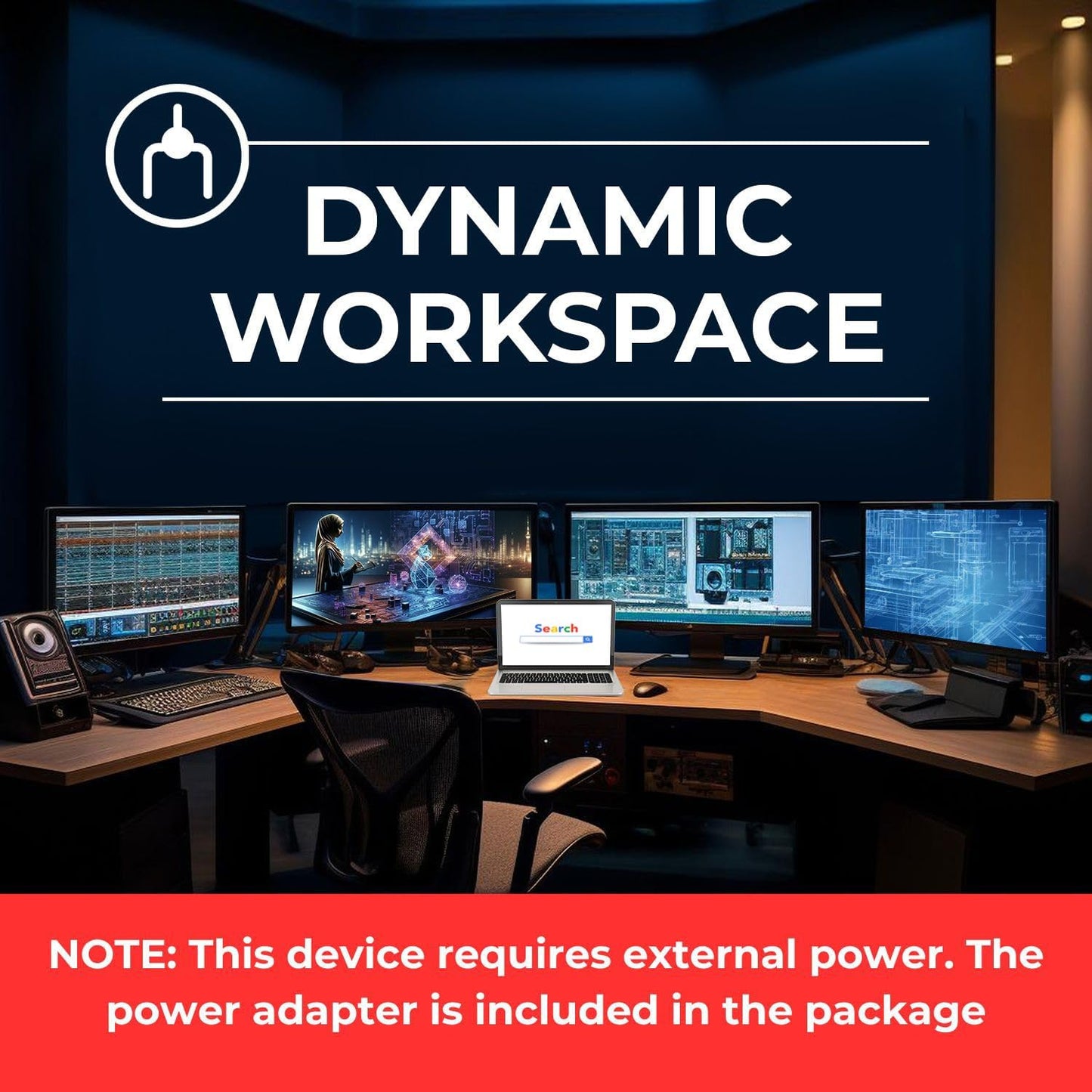 OREI SplitExtend HDMI Splitter Extended Display for Quad Monitor - Multi-Monitor Display 5 Separate Screens - USB-C Adapter to HDMI 2.0, 4K@30Hz Outputs - Windows and Mac Compatible