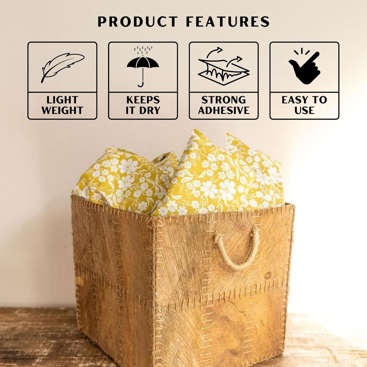 Poly Mailers 6x9 Inch 100 Pack Small Shipping Bags Strong Thick Mailing Envelopes | Self Sealing Adhesive | Waterproof & Tear Resistant | Small Business Packaging for Clothing - Floral Mustard Yellow