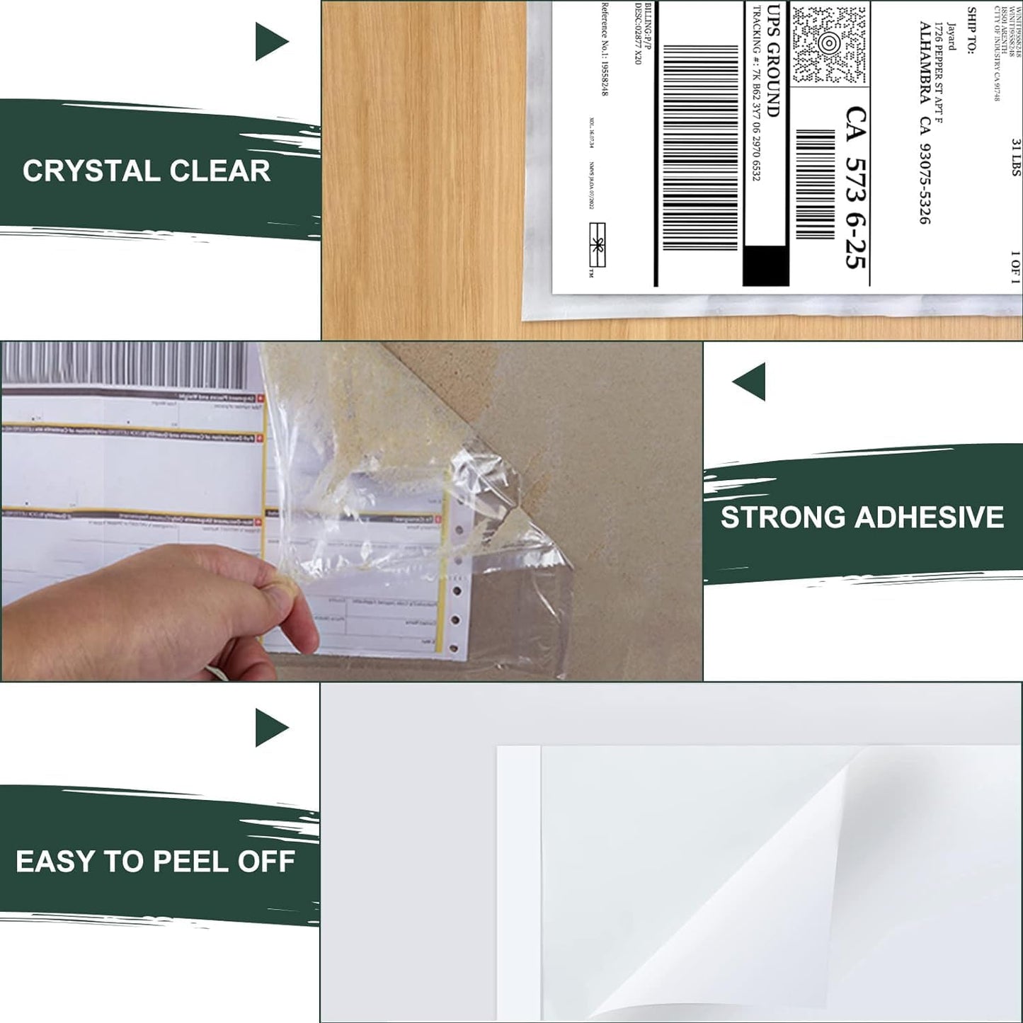 Packing List Pouches 4.5'' X 5.5'', Shipping Label Sleeves, Packing Slip Envelopes, Clear Adhesive Top Loading Packing List (4.5"" X 5.5"")