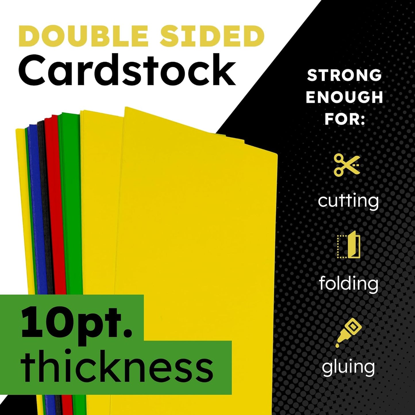 Hygloss Medium Colored Poster Board 11x14 - 25 Assorted Standard Color Poster Boards Bulk Pack - Red, Yellow, Green, Blue, Black - 10 Pt. Thickness Poster Board Paper, Posterboard Multipack 11" x 14"