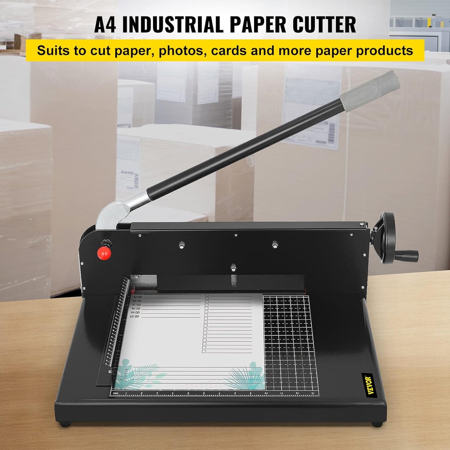 VEVOR Guillotine Paper Cutter 12",Heavy Duty Paper Cutter A4 400 Sheets, Paper Guillotine Cutting Width 30 cm,Paper Slicer Cutting Thickness Max 4 cm, Paper Slicer for Cutting Paper, PVC etc