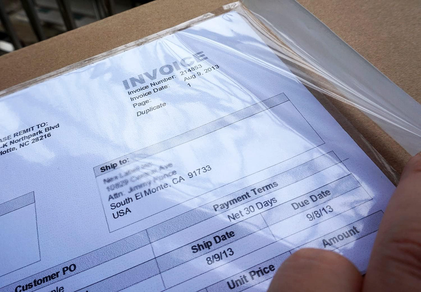 BEUYI Premium 6''x10'' Packing List Envelope, Tailored Size for Letter-size Paper Folded in Half, Adhesive Shipping Label Pouch/Sleeve (50 pack)