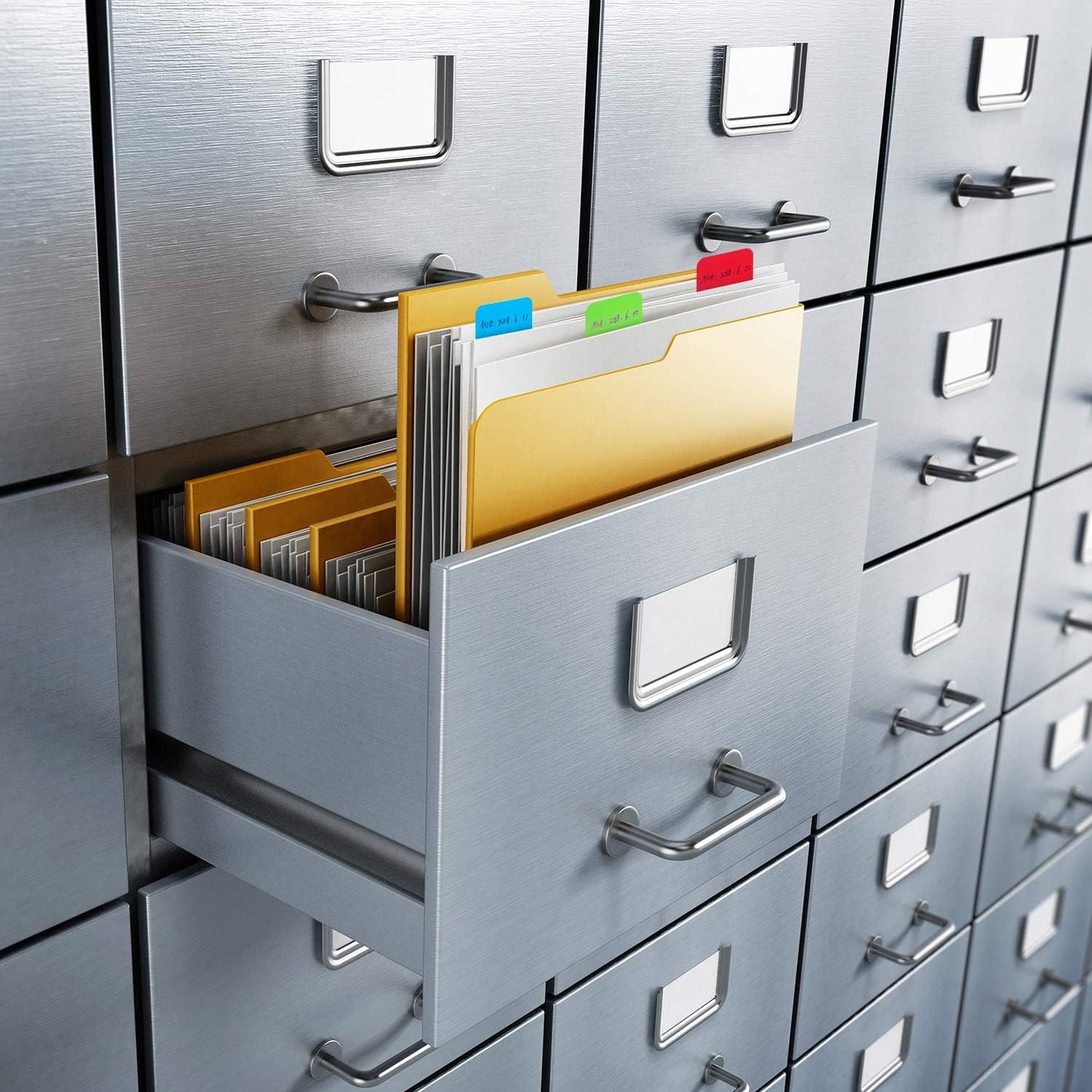 800 Pieces File Tabs Sticky Index Tabs, Writable and Repositionable Filing Tabs Flags for Pages or Book Markers, Reading Notes, Classify Files, 40 Sets (12 Colors, 1 Inch)