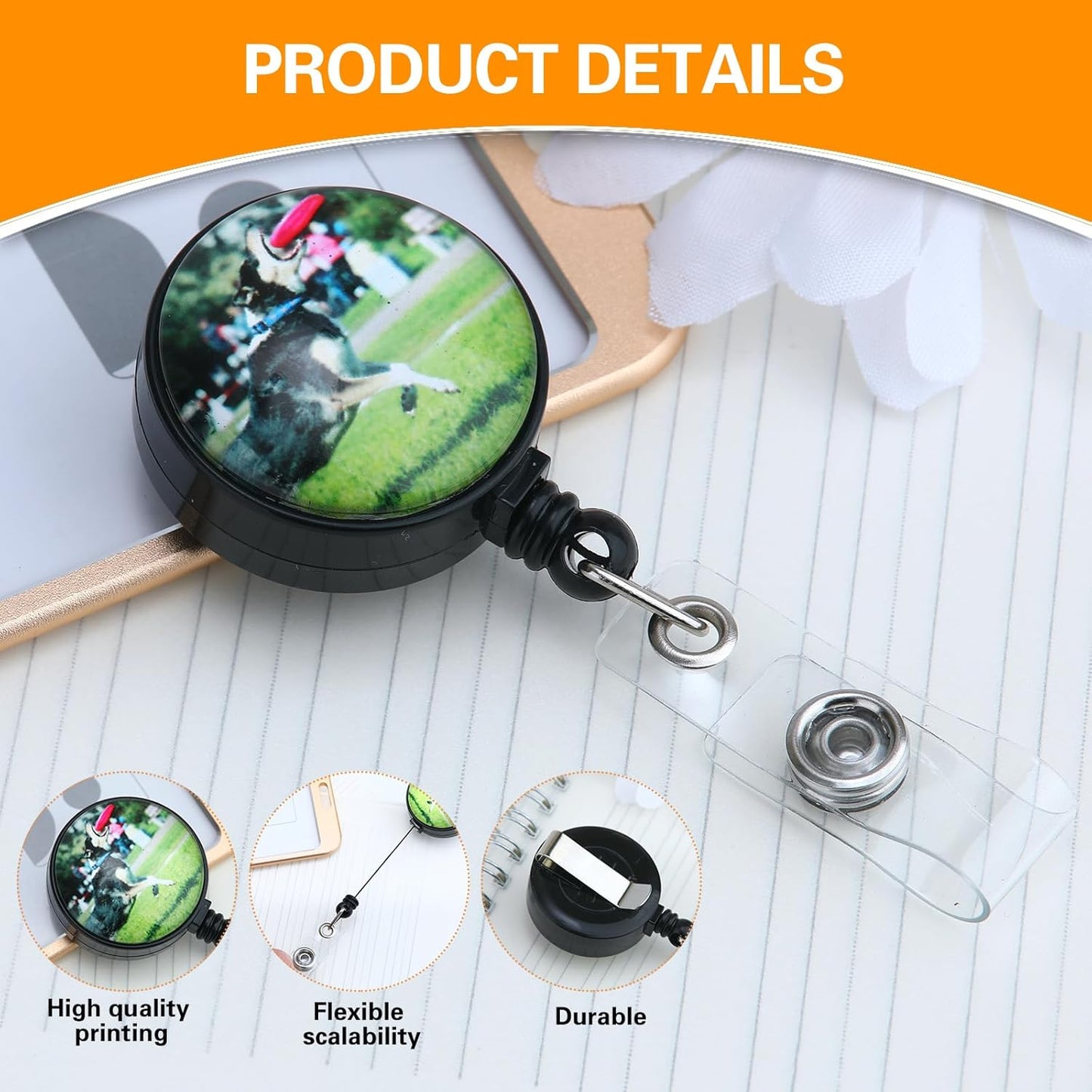 Custom Badge Reel Custom Id Badge Personalized Badge Reel Custom Badge Holder Customized Id Badges Nurse Name Tag Retractable Clips Personalized Customizable Work Rn Badge Photo Reel