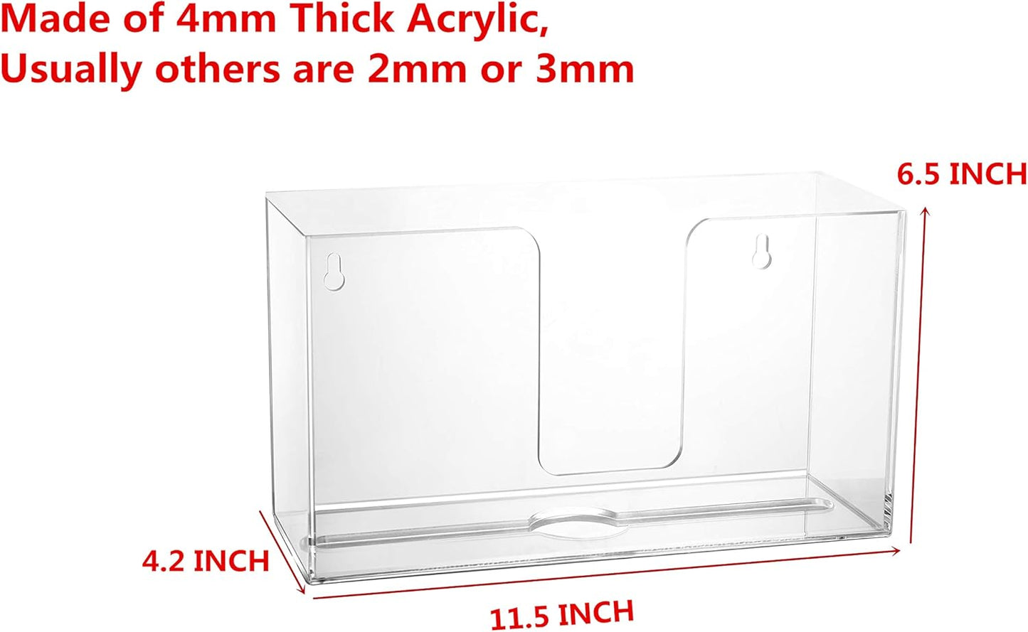 IEEK Paper Towel Dispenser Wall Mount Acrylic Paper Towel Holder for Bathroom Office and Kitchen,Hand Towel Dispenser Fits Multi-Fold Paper Towel,C-Fold, Zfold,Tri fold Paper Towels,Clear