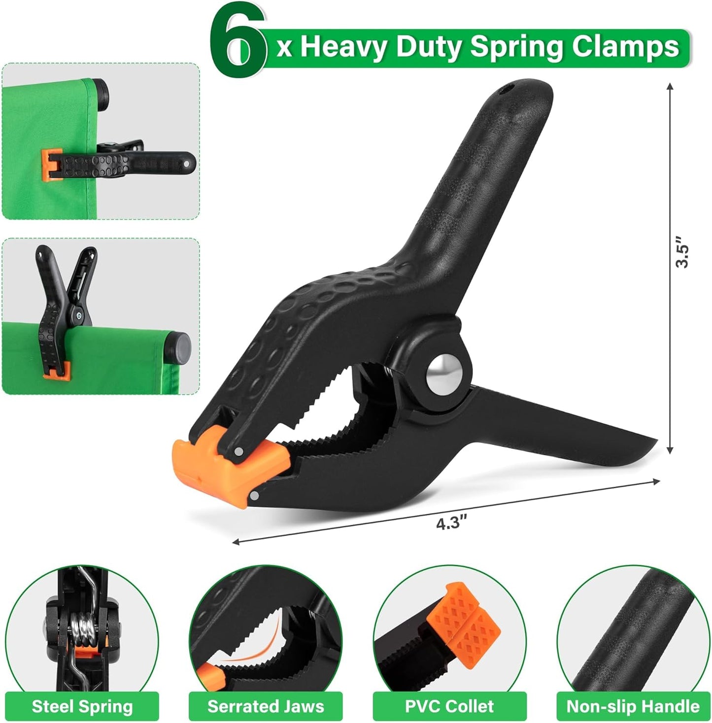 Green Screen Backdrop Kit 8X7.2ft,Portable greenscreen Background with Stand,Adjustable T-Shape Photo Backdrop Stand for Photography, Streaming,Video,Studio,Party,Zoom