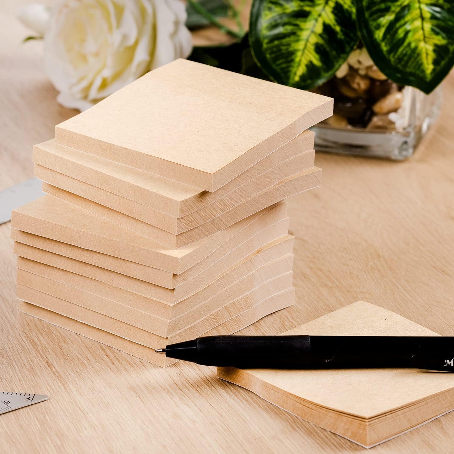 Mr. Pen- Kraft Sticky Notes, 3”x3”, 12 Pads, Self-Stick Note Pads, Brown, Craft Paper 3x3 Sticky Notes