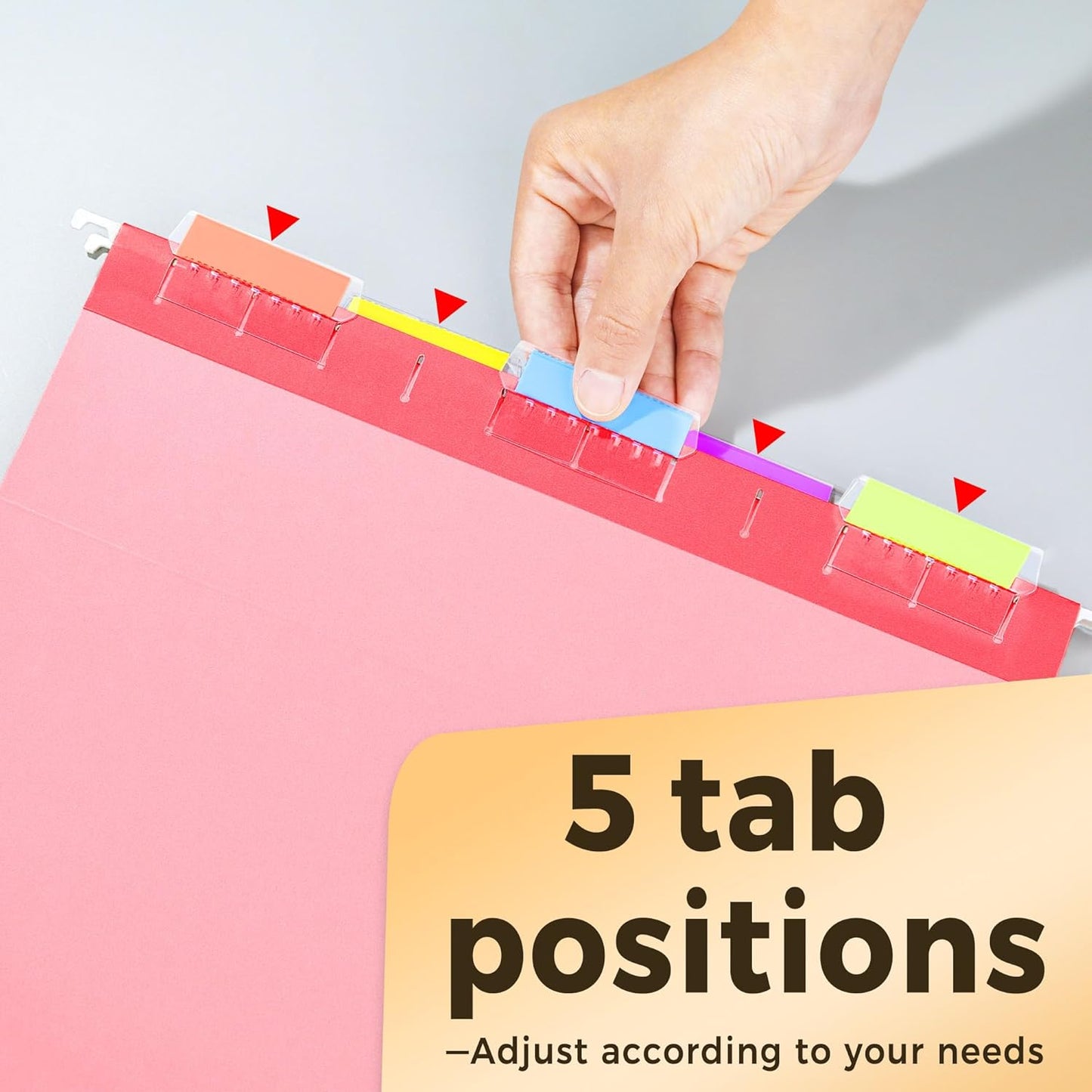 SUNEE Hanging File Folders, 50 Pack Letter Size Hanging File Folders with 1/5-cut Tabs, Stay Organized for Your Home and Office Bulk File, Documents and Paper,10 Assorted Colors