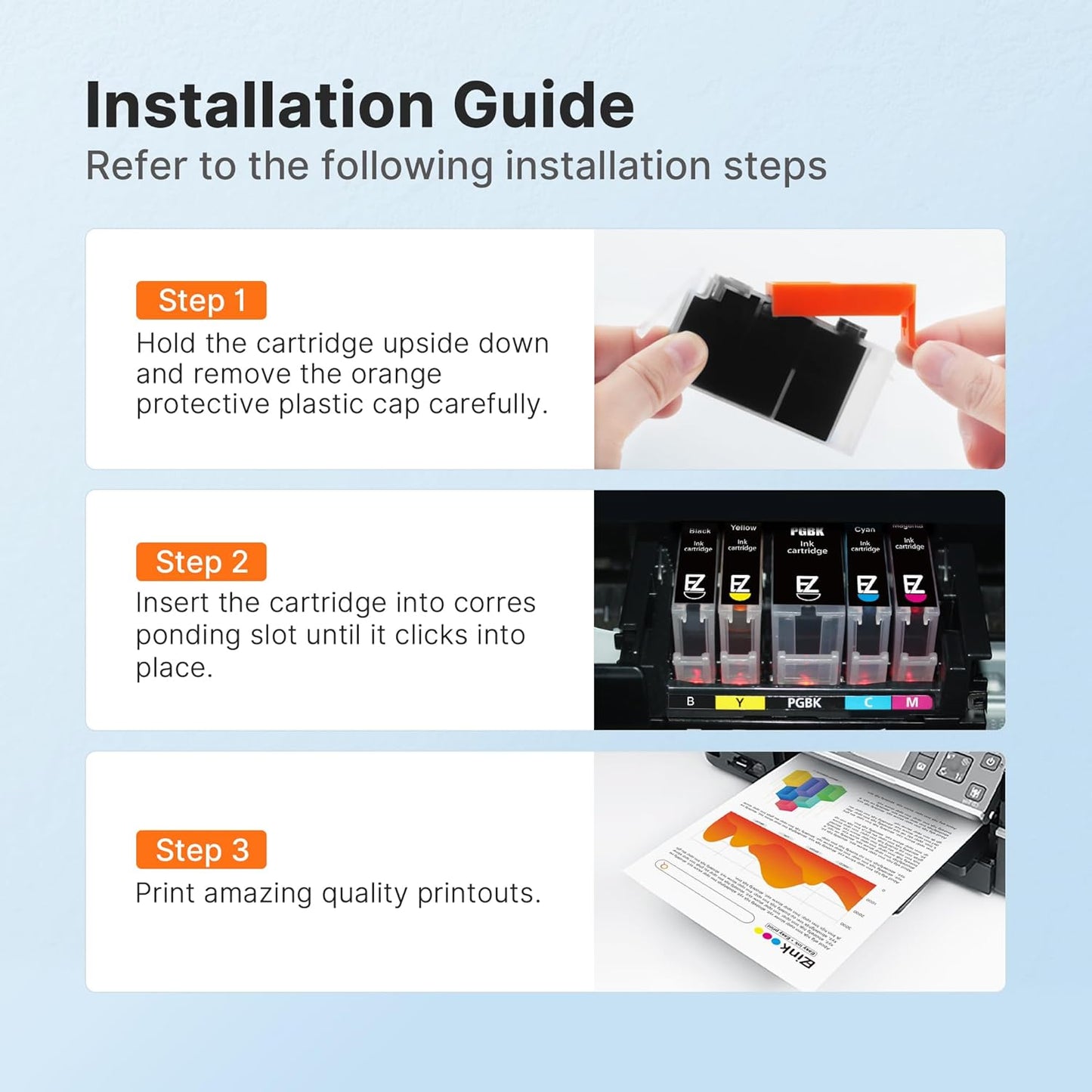 E-Z Ink Compatible Ink Cartridges Replacement for Canon 250 251 XL PGI-250XL CLI-251XL to use with PIXMA MX922 MX920 IX6820 MG5520 MG7520 IP8720 MG6620 MG6320 MG7120 (15 Pack)