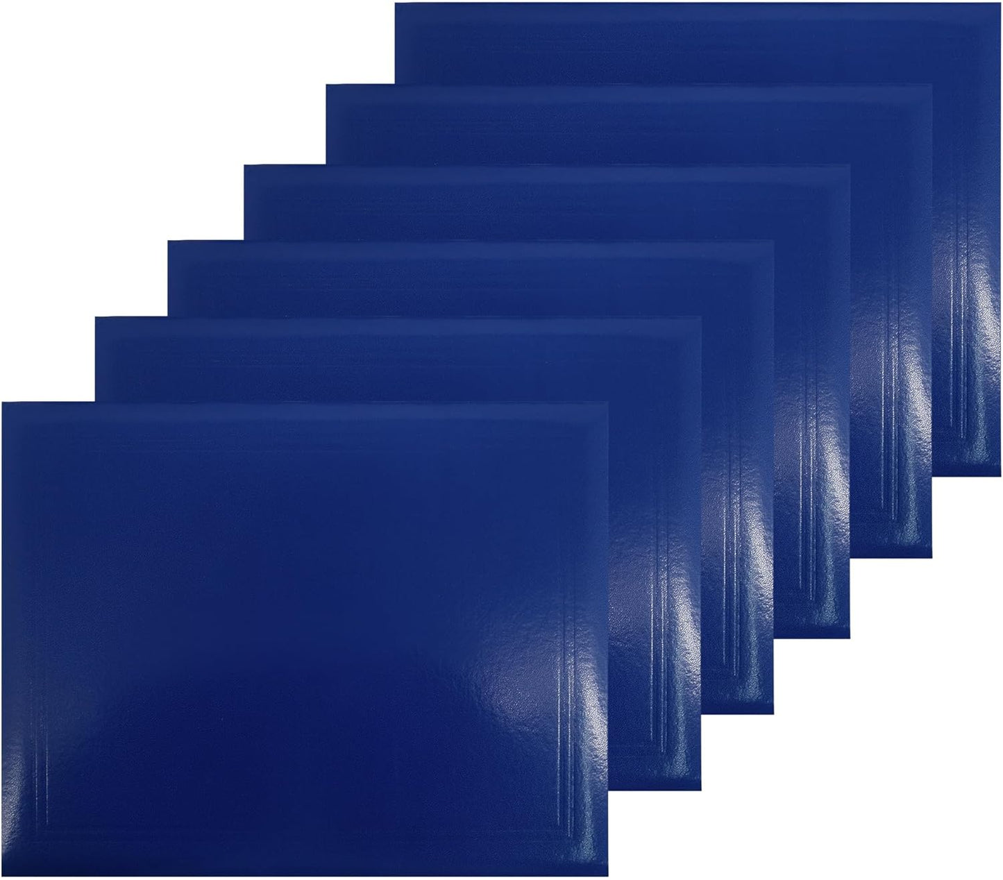 GraduationMall 8.5"x11" Smooth Padded Diploma Cover Certificate Holder Royal,6-Packs