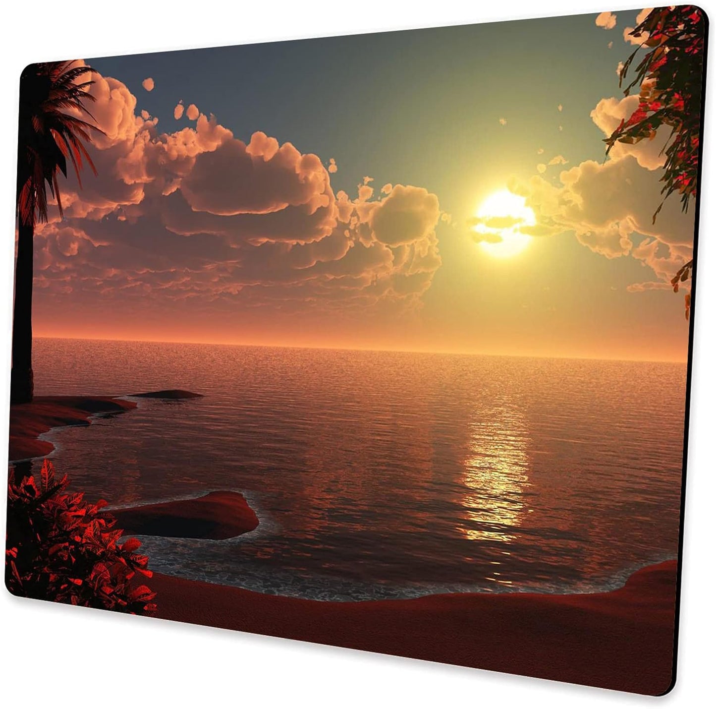 Customized Square Gaming Women's Mouse Pad, Anti Slip Rubber Base Mouse Pad On The Lake During Sunset, Desktop and Laptop Mouse Pads