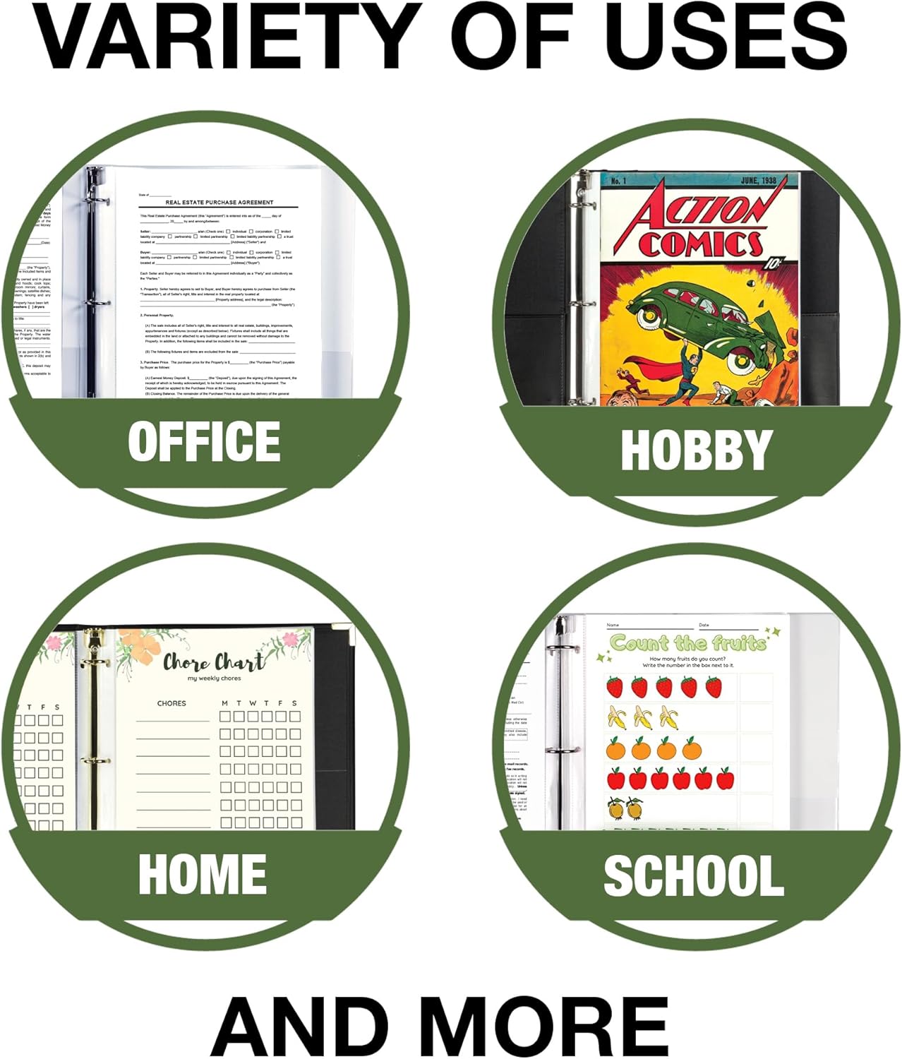 Samsill Sheet Protectors, 8.5x11 Inch Page Protectors for 3 Ring Binder, Super Heavy Duty, Secure Top Flap Protector, Letter Size, Top Loading, Acid Free, 50 Pack