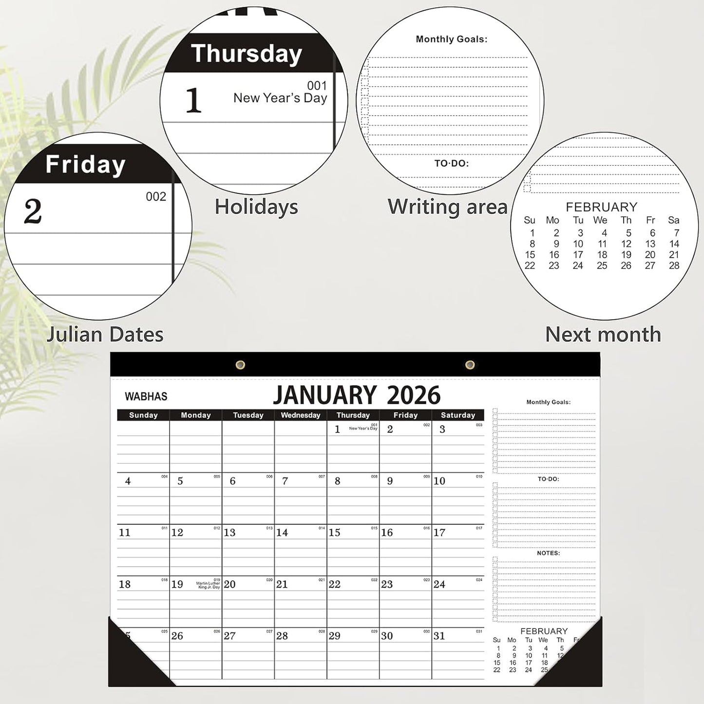 Desk Calendar 2026-Desk calendar 2026-2027,18 Months-January 2026 to June 2027,12x17 in,School Calendar 2026,Office Desk Calendar 2026-2027(2 pack)