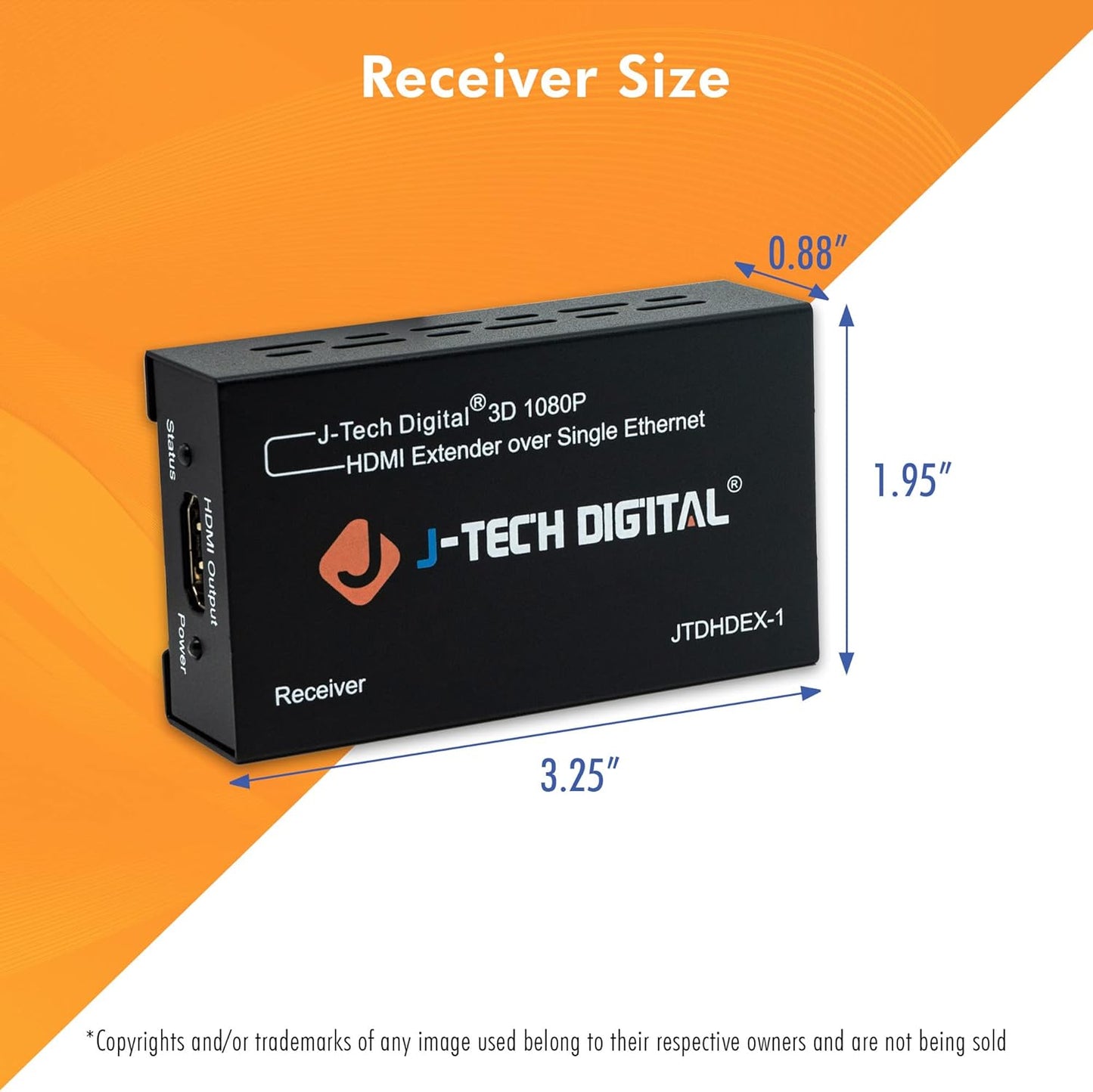 J-Tech Digital HDMI Extender 1080P 60Hz Over Single CAT 5e/6 Up to 200ft. | Deep Color, EDID Copy, Zero Signal Loss | Pack of 12 [JTDHDEX-1]