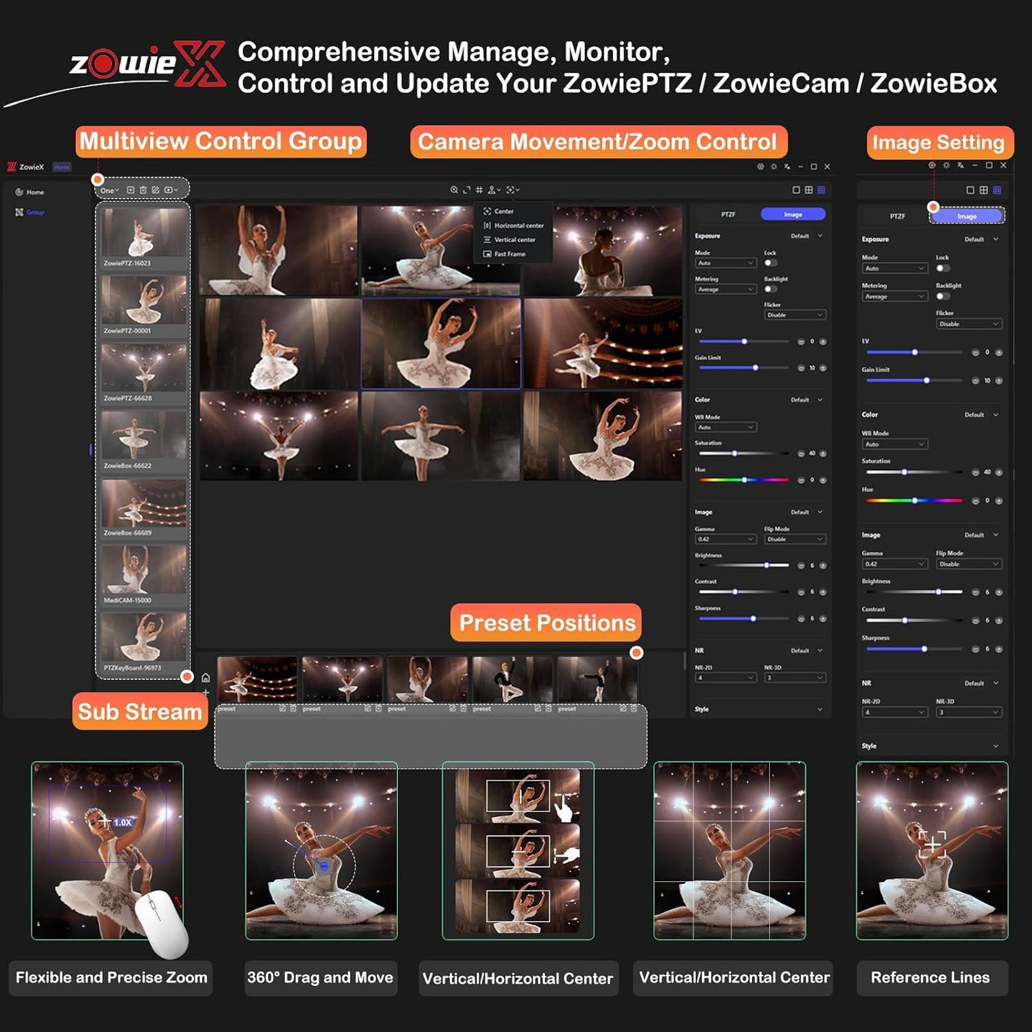 4K Native NDI|HX3(Certified) PTZ Camera PoE, 18X Optical Zoom, Simultaneous HDMI & SDI outputs, RTSP/RTMP(s)/SRT, Standalone IP Live Streaming to YouTube, Twitch for Meeting, Church, Event, Teaching