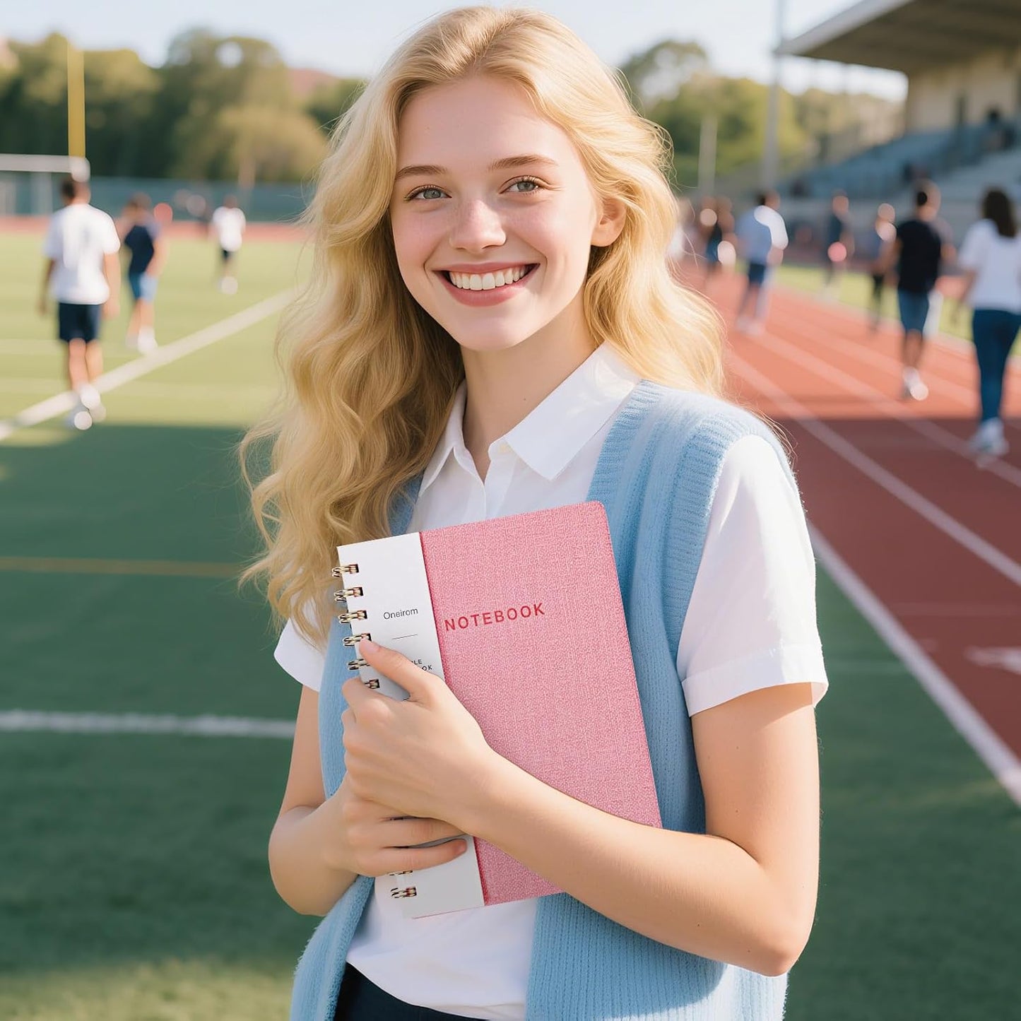 Lined Spiral Notebook College Ruled A5 Journal Book for Note Taking, 160 Pages Writing Journal for Office and Home School Supplies 5.75x8.125 inch (1Pink)