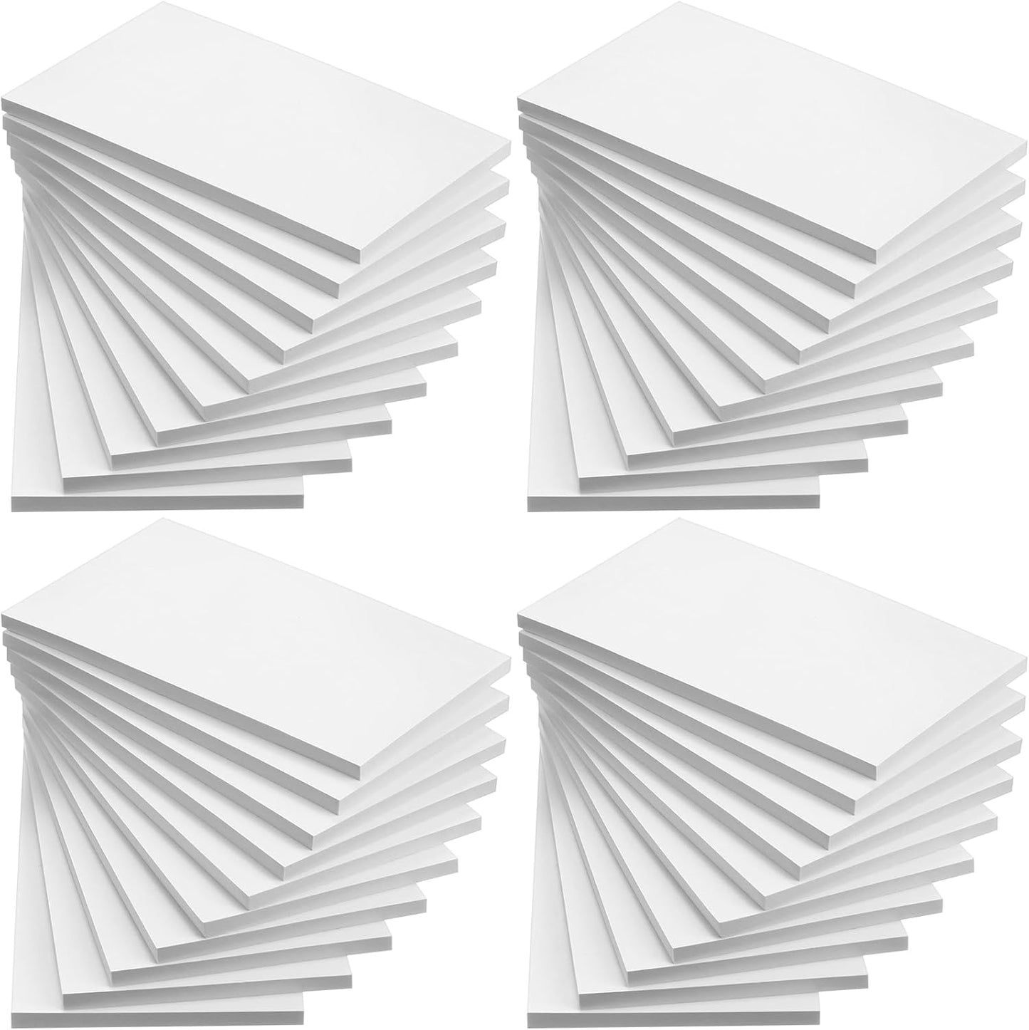 Fainne 3 x 5 Inch Paper Note Pads White Memo Pad Blank Writing Memo Scratch Paper for Waitress Waiter Book to Do Grocery List Small Notebook Restaurant Checkbook, White(40 Pack)