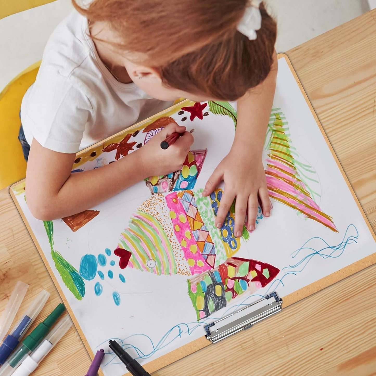 10 PCS Extra Large 11x17 clipboard, Wood Cleats with Low Profile Clips for Drawing, Sketching, and Art Boards, Horizontal Wood Lapping, Landscape Layout