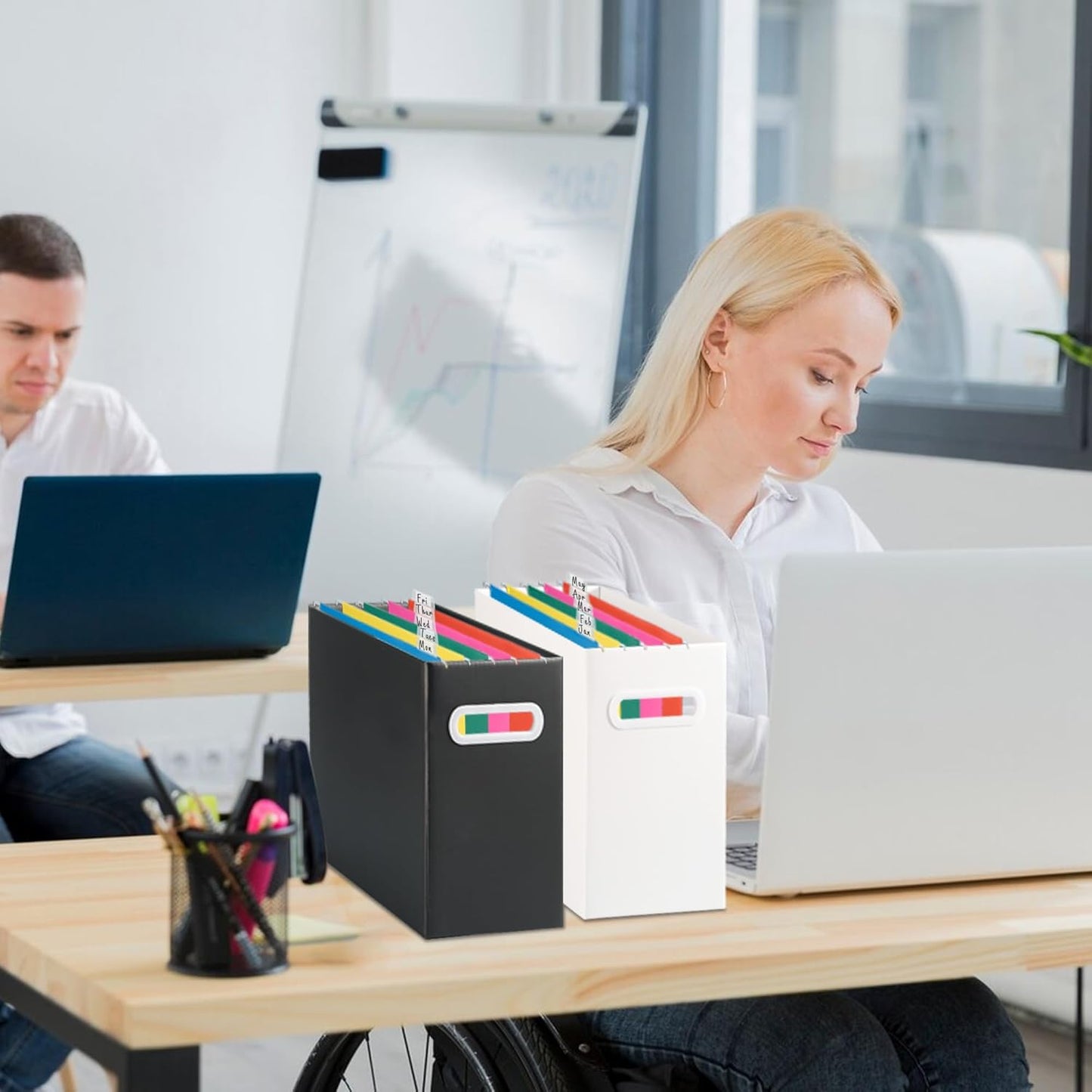 50 Packs Hanging File Folders,Pink Letter Size File Folder,Designed for Bulky Files,Filing Cabinet,1/5 Adjustable Tabs for Office,School,Home