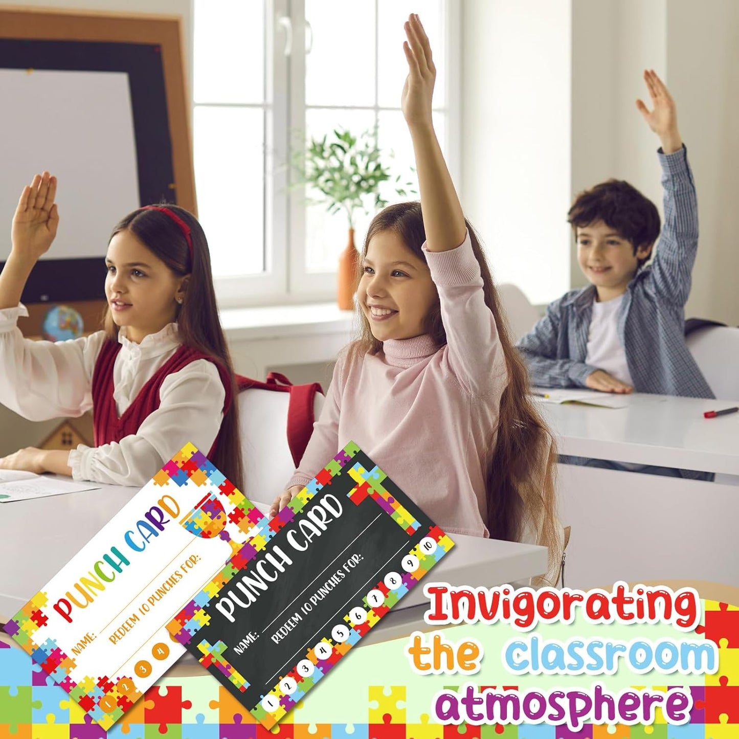 Fumete 400 Pcs Punch Cards for Classroom Reward Cards Behavior Incentive Loyalty Awards for Kids Students Teachers School Business, 8 Styles, 3.5 x 2 in (10 Christian Punches Style)