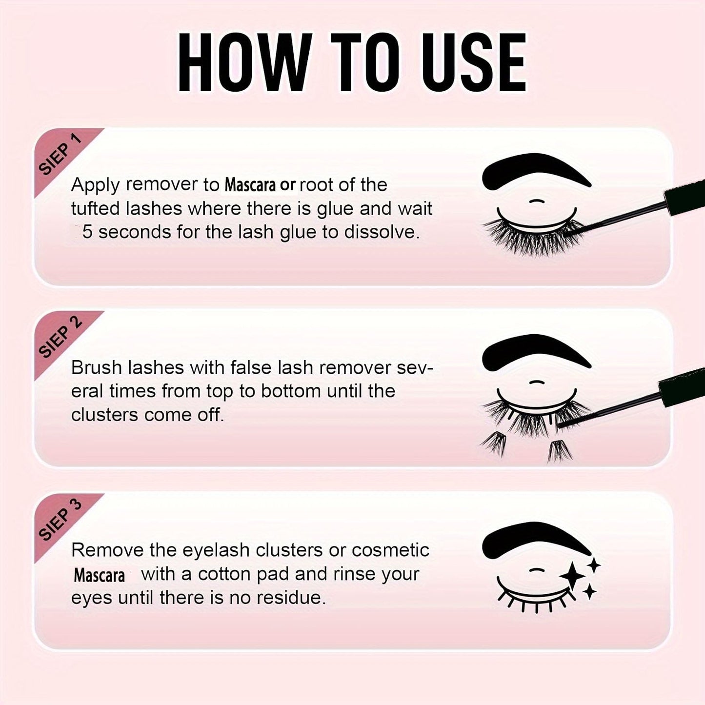 2 Pcs Lash Glue Remover for Eyelash Extension Lash Glue Cluster Falscara, Professional Eyelash Adhesive Dissolver Travel Size Toiletries Removes Stubborn Eye Makeup for Girls and Woman