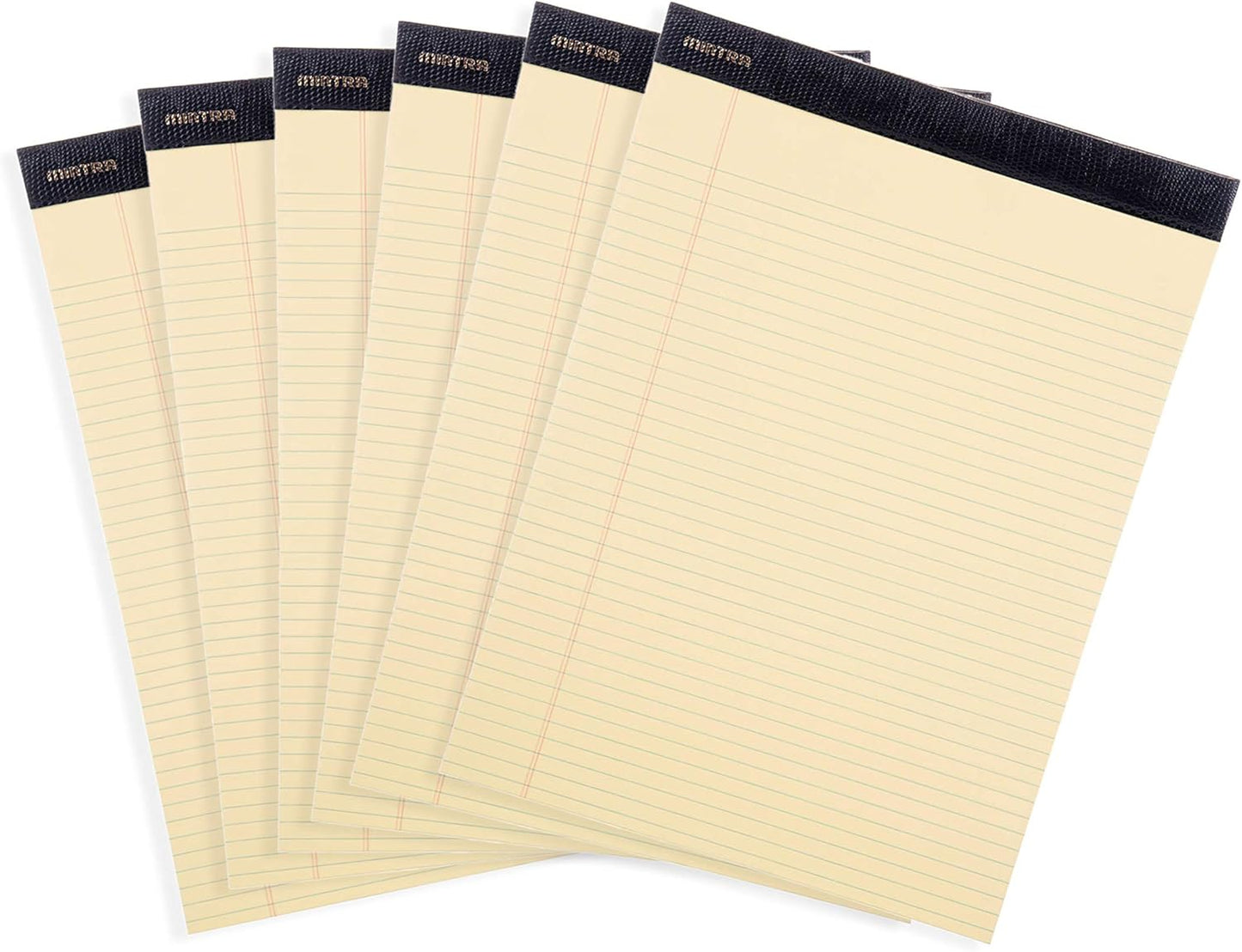 Mintra Office Legal Pads, ((xPremium, 8.5in x 11in, Narrow (Canary), 36pk (6-6pks)), Narrow Ruled, 50 Sheets per Notepad, Micro perforated Writing Pad, Notebook Paper for School, College, Office, Work
