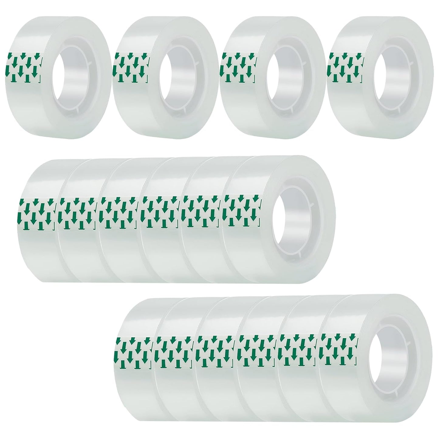 16 Rolls Transparent Tape Refills Rolls Each Rol 1 inch Corel 3/4 x 900 Inches,for School,Office, Home.