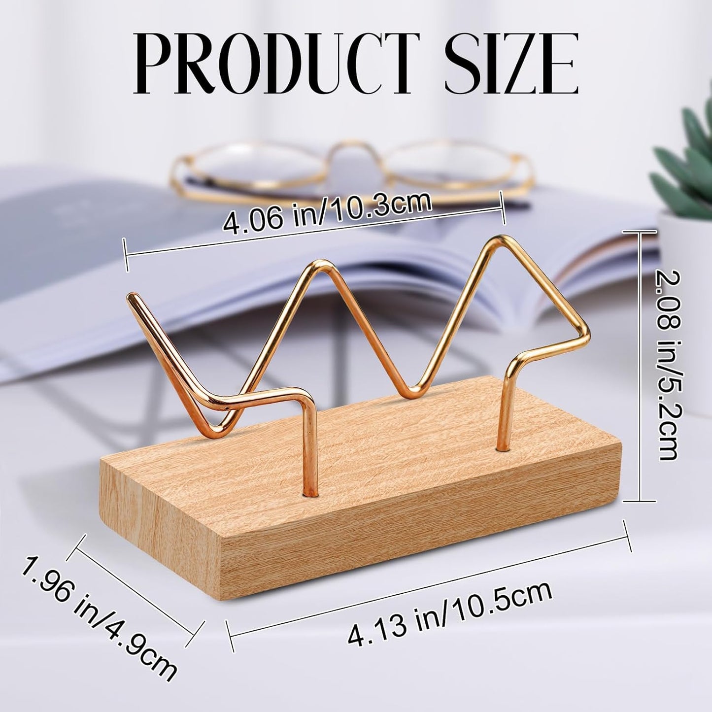 Custom Engraved Business Card Holder for Desk Personalized Wooden Business Card Display Stand Customized Businese Gift for Office Home Desktop