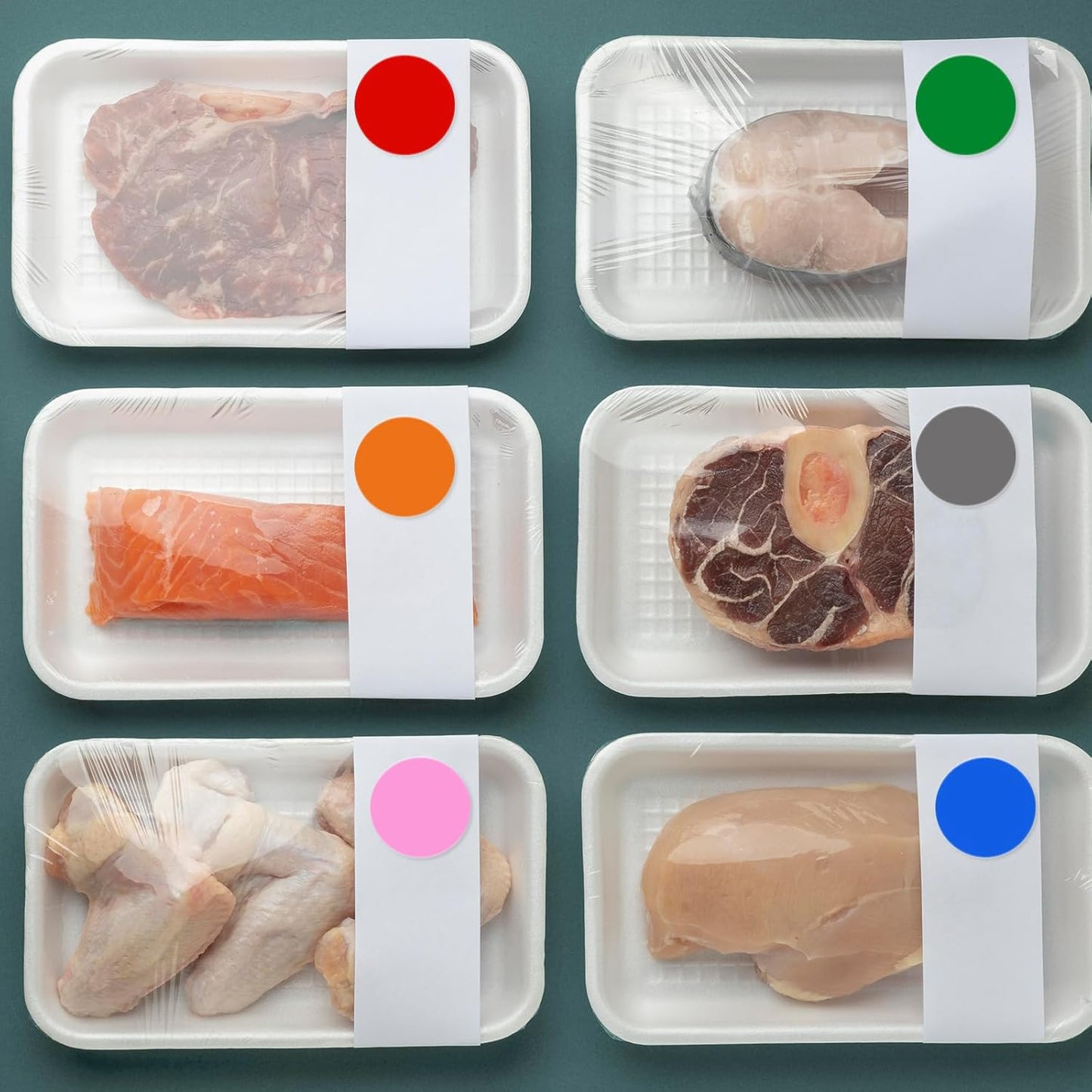 10 Colors Dot 2 Inches Labels Self-Adhesive Colored Circle Color Coding Stickers Waterproof Small Round Tag for Office Inventory 80 Pieces